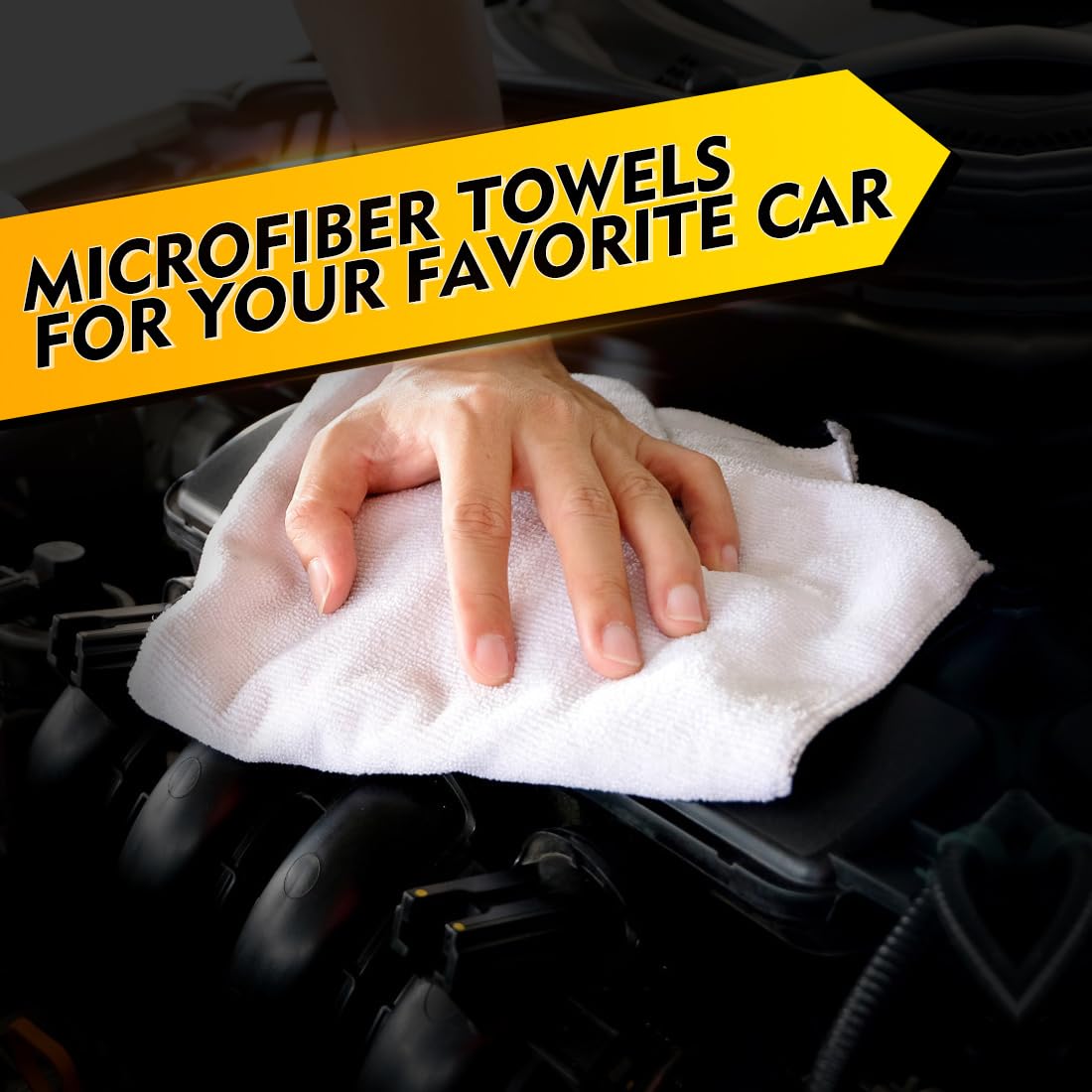 Homexcel White Microfiber Cleaning Cloth 150 Pack, 12.5 X 12.5 Inch Microfiber Towels For Cars, Ultra Absorbent Car Washing Clot