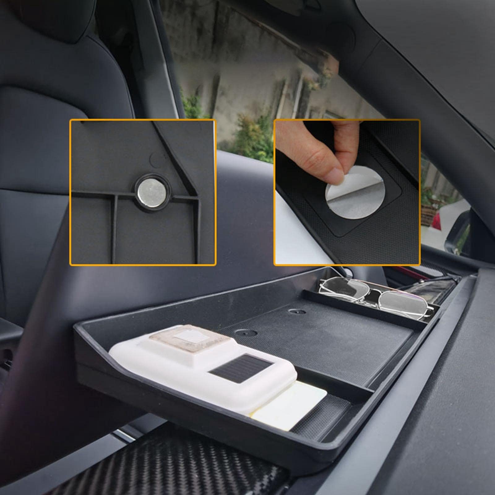 Enakshi Center Screen Console Tray Organizer Storage Holder Fit for Tesla Model 3 Y Black|| Parts & Accessories | Apparel & Merc