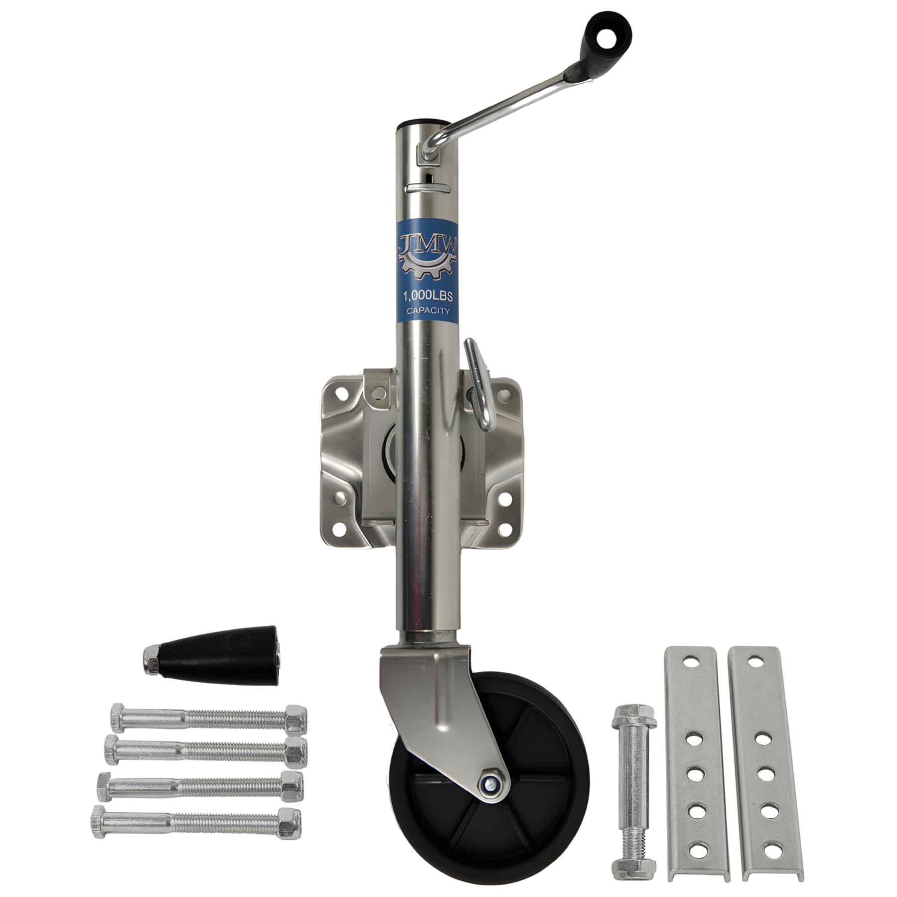 Jeremywell Jack Boat Rv Swing Away Camper Wheel Bolt On 1000 Lbs Trailer Side Swivel