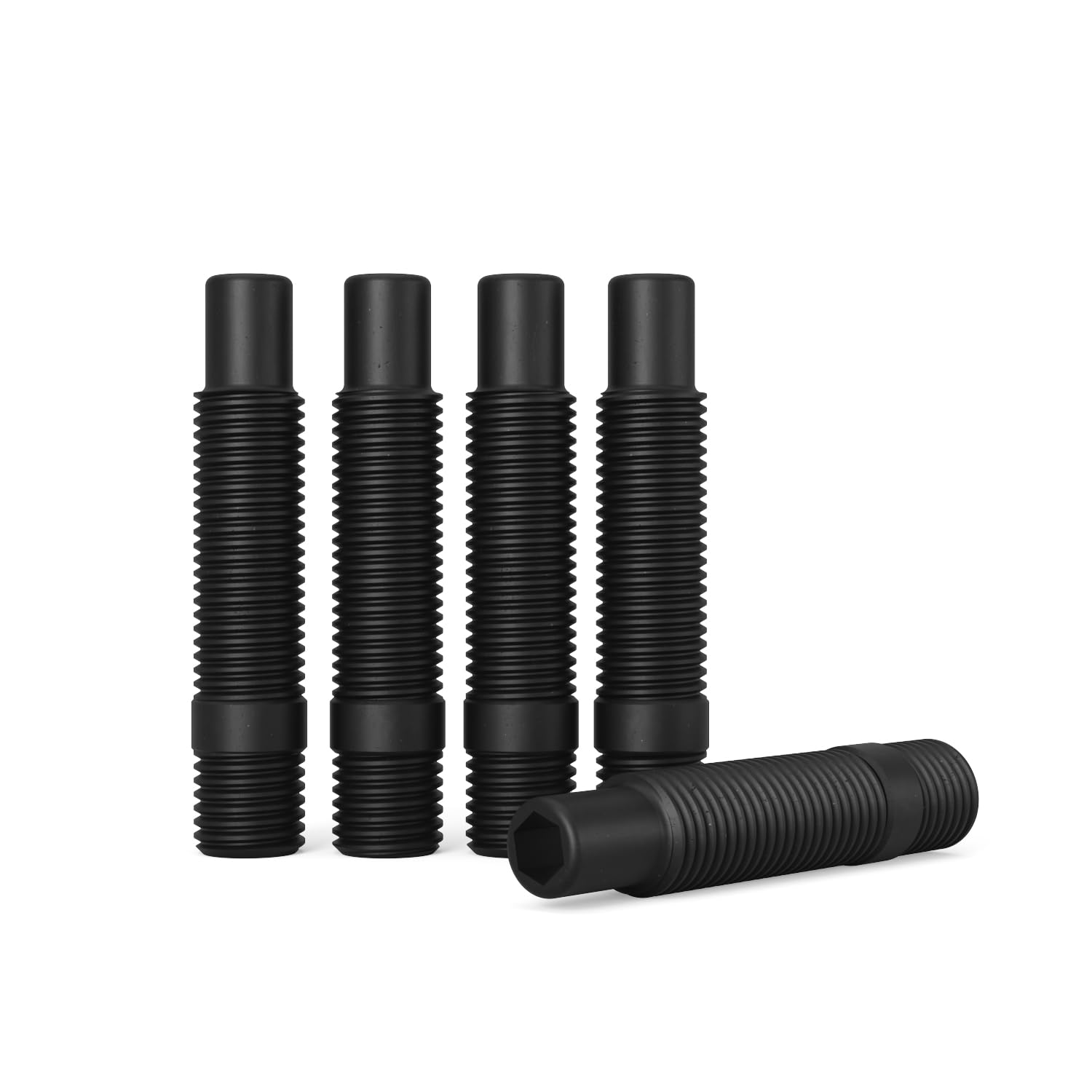 20Pcs - 14X1.5 To 14X1.5 Wheel Stud Conversion - 32Mm Shank Length - Compatible With Audi Volkswagen Tt A3 A4 S4 A5 S5 A6 S6 A7 S7 A8 S8 B5 B6 B7 B8 Jetta Golf Gti R32 Black