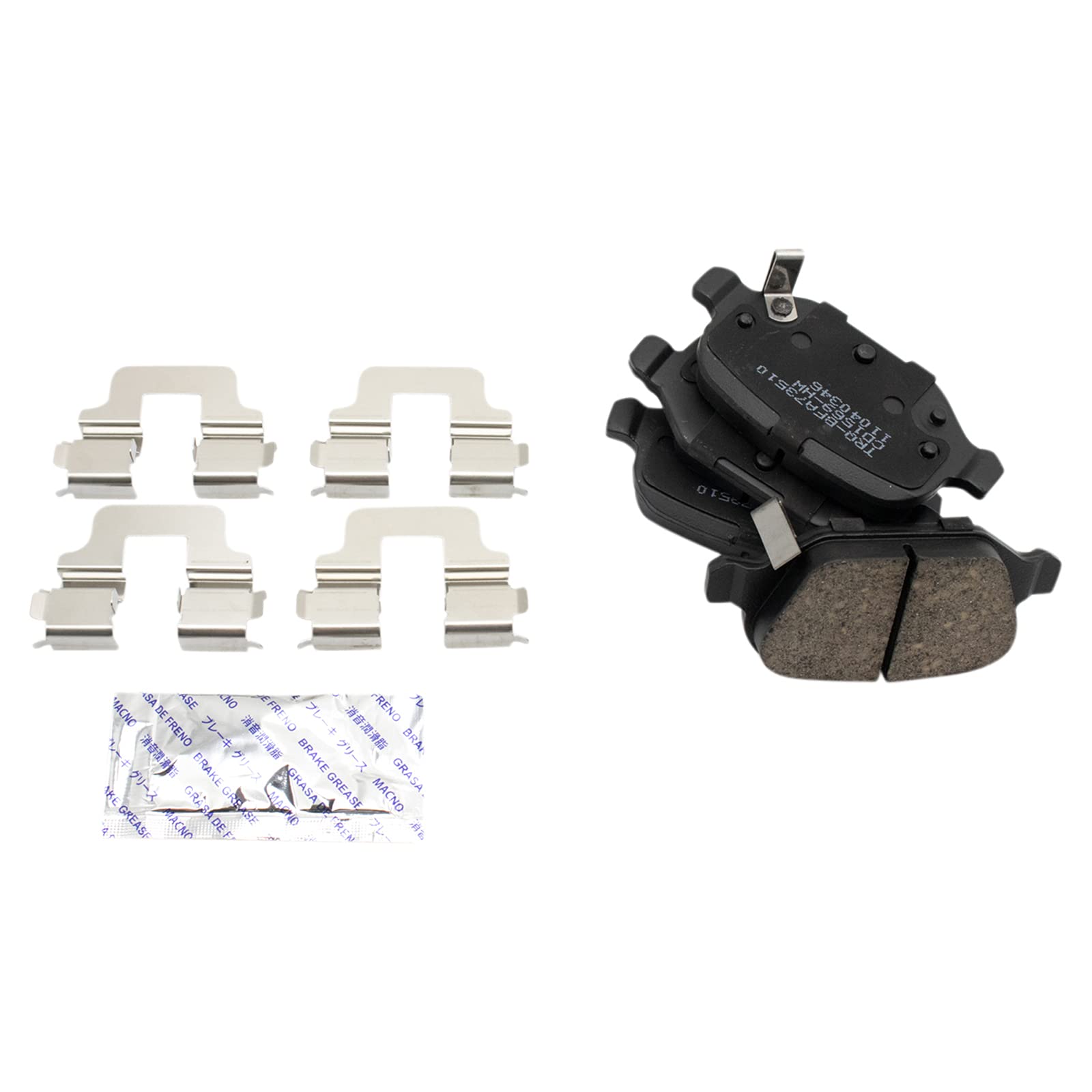 Trq Rear Brake Pads Ceramic Compatible With 2012-2019 Fiat 500