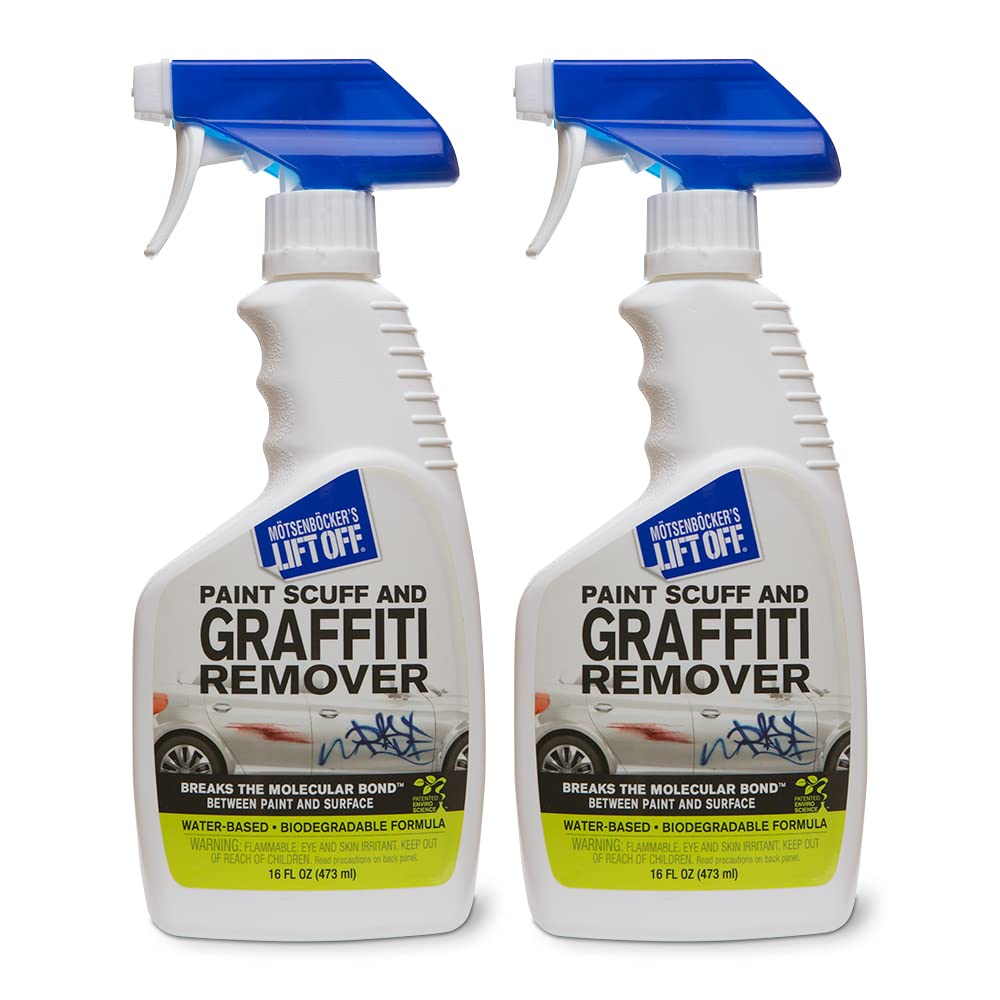 Motsenbockers Lift Off 45406-2Pk 16-Ounce Paint Scuff And Graffiti Remover Easily Removes Paint Scuffs, Spray Paint, Acrylic Fro