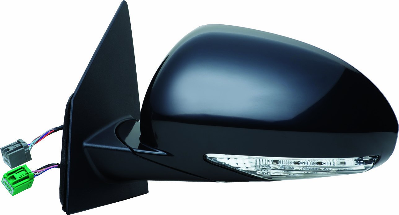 Fit System Driver Side Mirror for Buick Enclave, Black PTM, w/Turn Signal & Memory, Foldaway, Heated Power -Like New