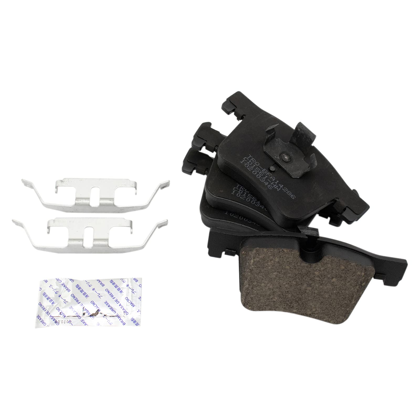 Trq Front Ceramic Disc Brake Pad & Replacement Coated Rotor Kit Compatible With Bmw
