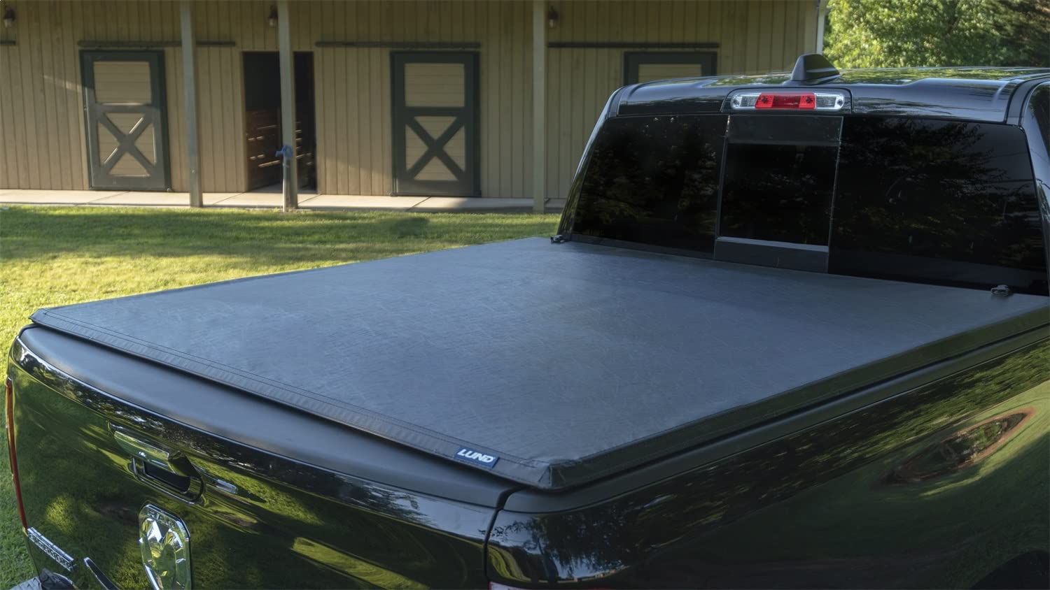 Lund Genesis Tri-Fold Soft Folding Truck Bed Tonneau Cover | 950193 | Fits 2014 - 2018, 2019 Legacy/Limited Chevy/Gmc Silverado/