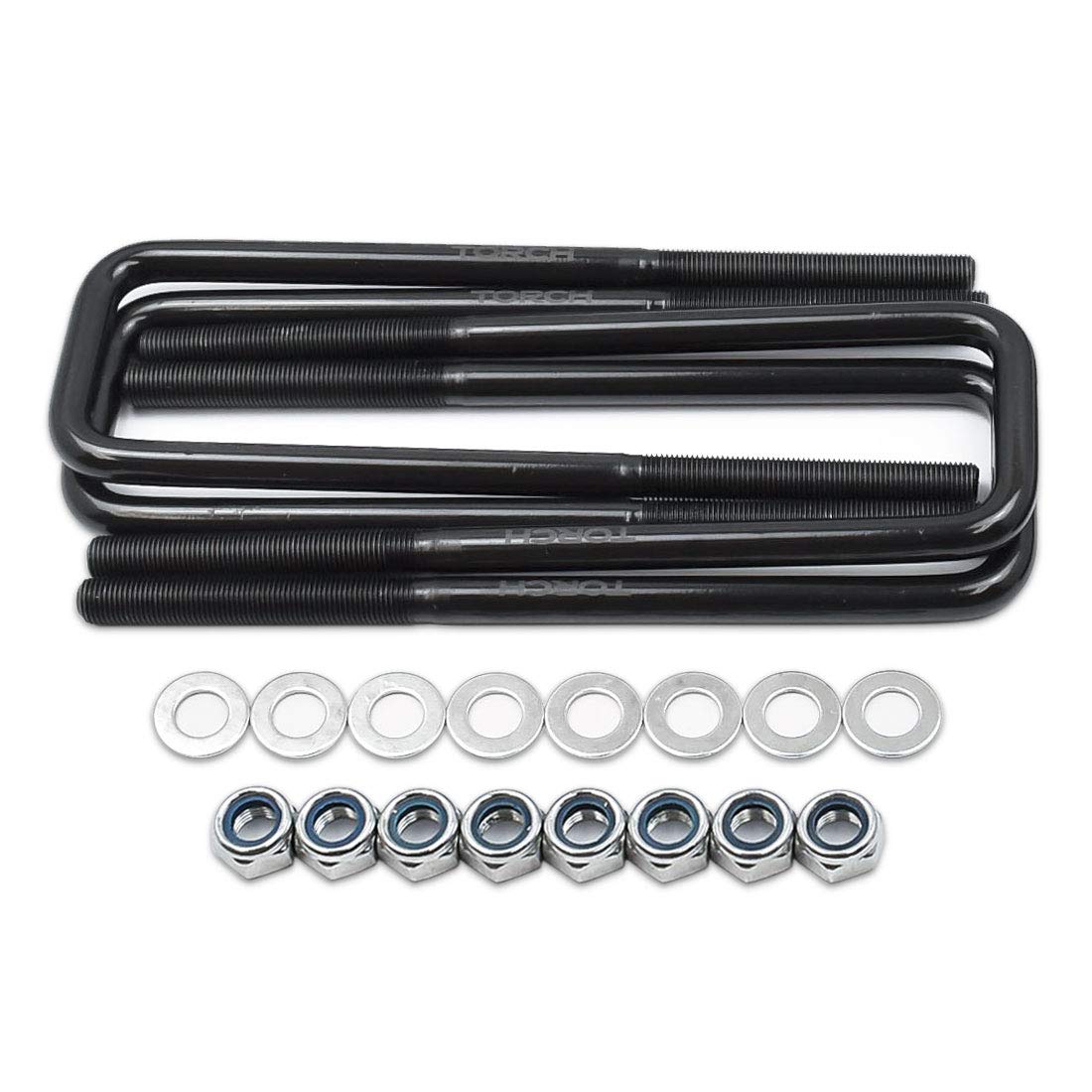 Torch 9.5'' Square Extended U Bolts 2.5'' Wide 9/16'' Ubolt W Hardware