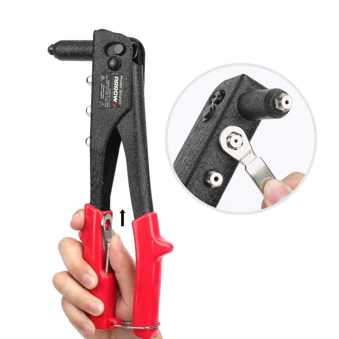 Arrow Heavy Duty Riveter Kit, Professional Pop Rivet Gun With Assorted 120 Rivets