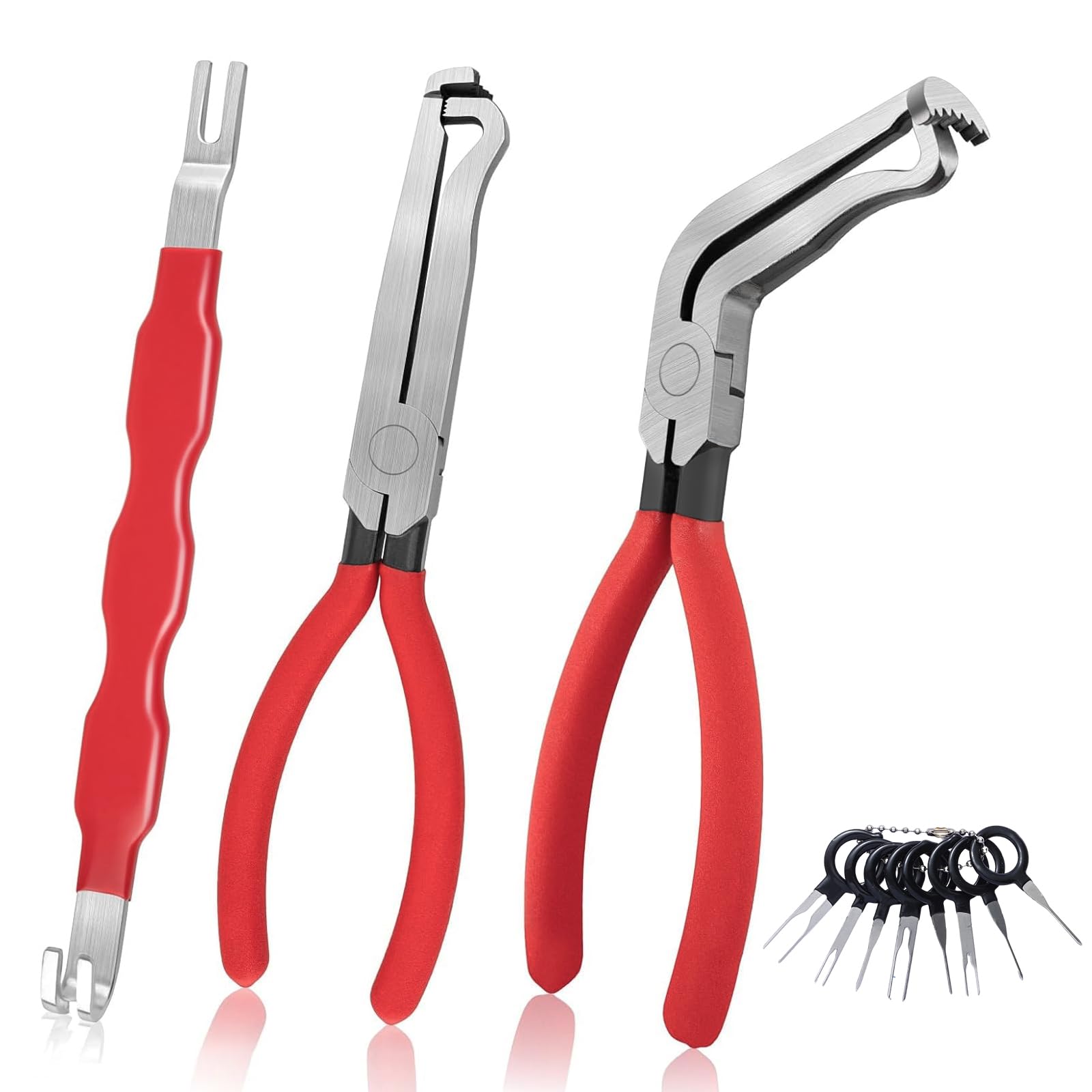 JEJIEFI Electrical Disconnect Pliers Set, 3PCS Electrical Connector Removal Tool with Automotive Electrical Connector Pliers for