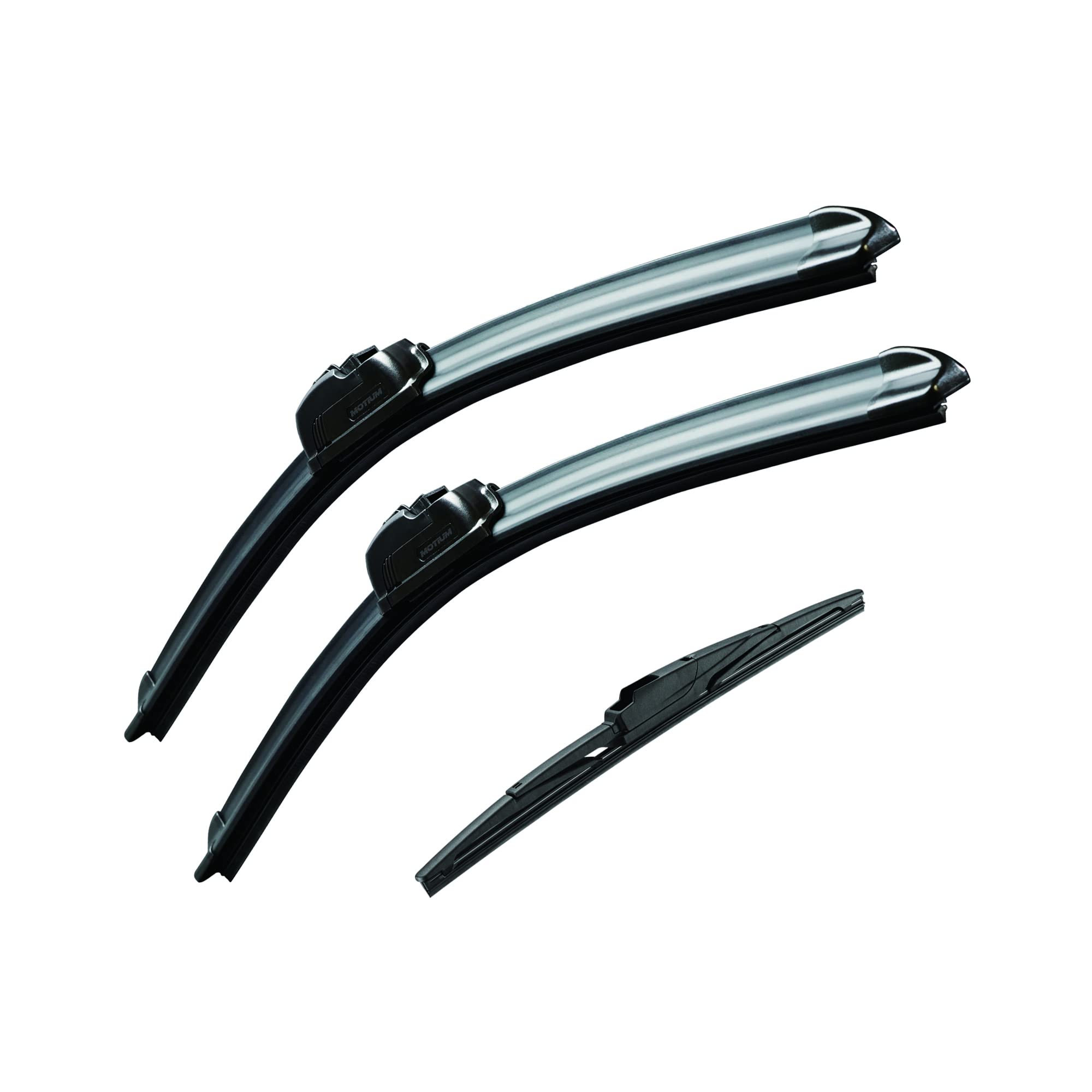 Motium Premium All-Season Windshield Wiper Blades, Fit For Nissan Rogue 2008-2013, Rogue Select 2014-2015, Toyota Yaris 2006-2011, 2 Front And 1 Rear (Pack Of 3) (26+14+12 2 Front And 1 Rear)
