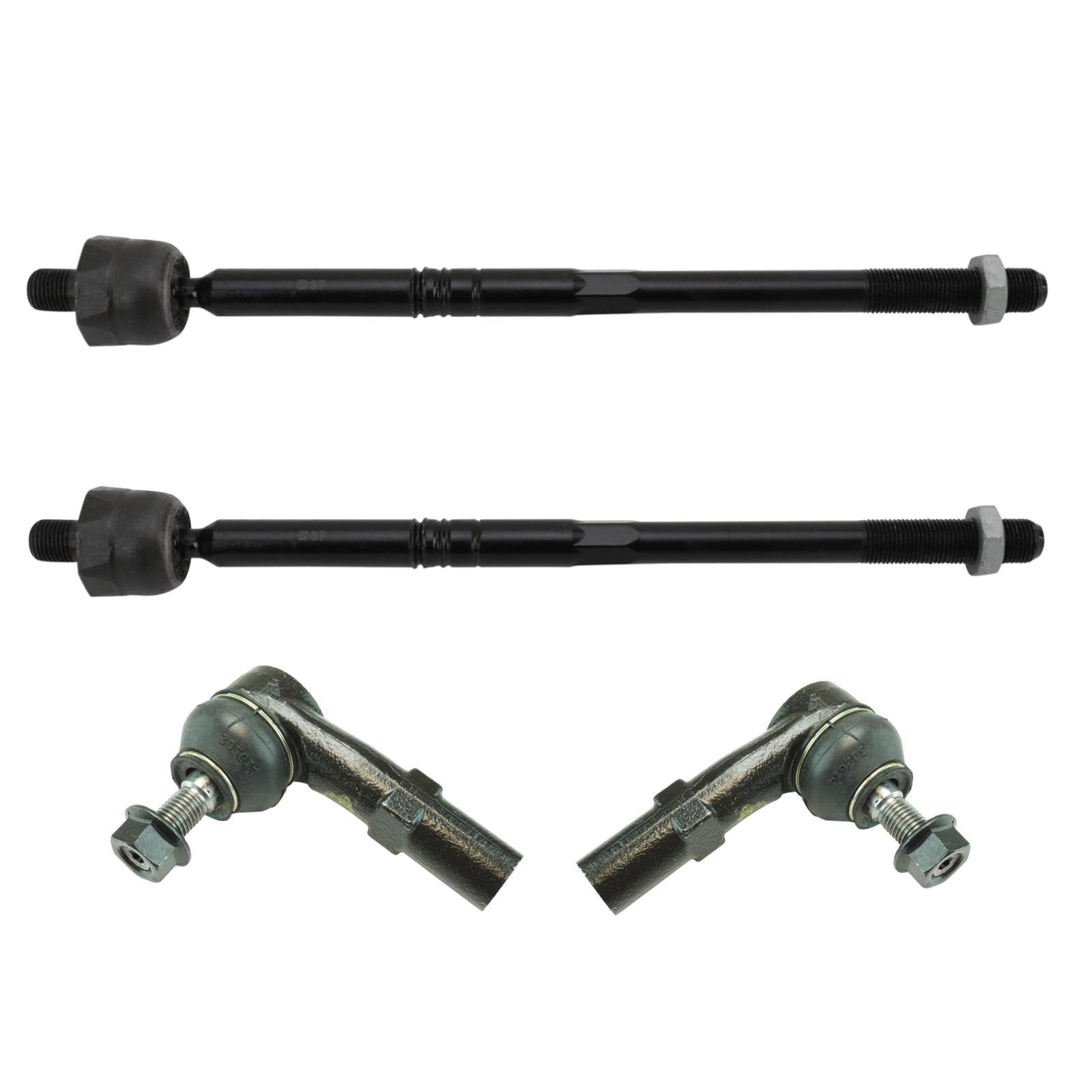 TRQ Front Inner and Outer Tie Rod Set Compatible with 2019-2022 Audi Q3 Volkswagen Arteon 2012-2019 Beetle 2012-2022 Passat 2018
