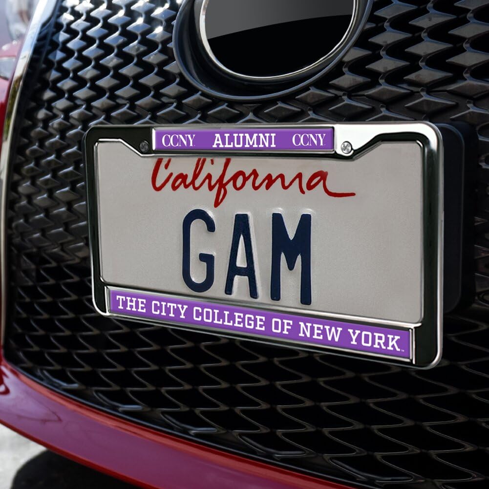 City College of New York Alumni Full Size Standard License Plate Metal Frame