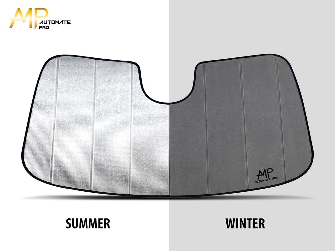 AutoMate Pro Custom Fit Windshield Foldable Sunshade for 2026 Honda Passport SUV, Compact Reflective Block UV Rays Visor Protect