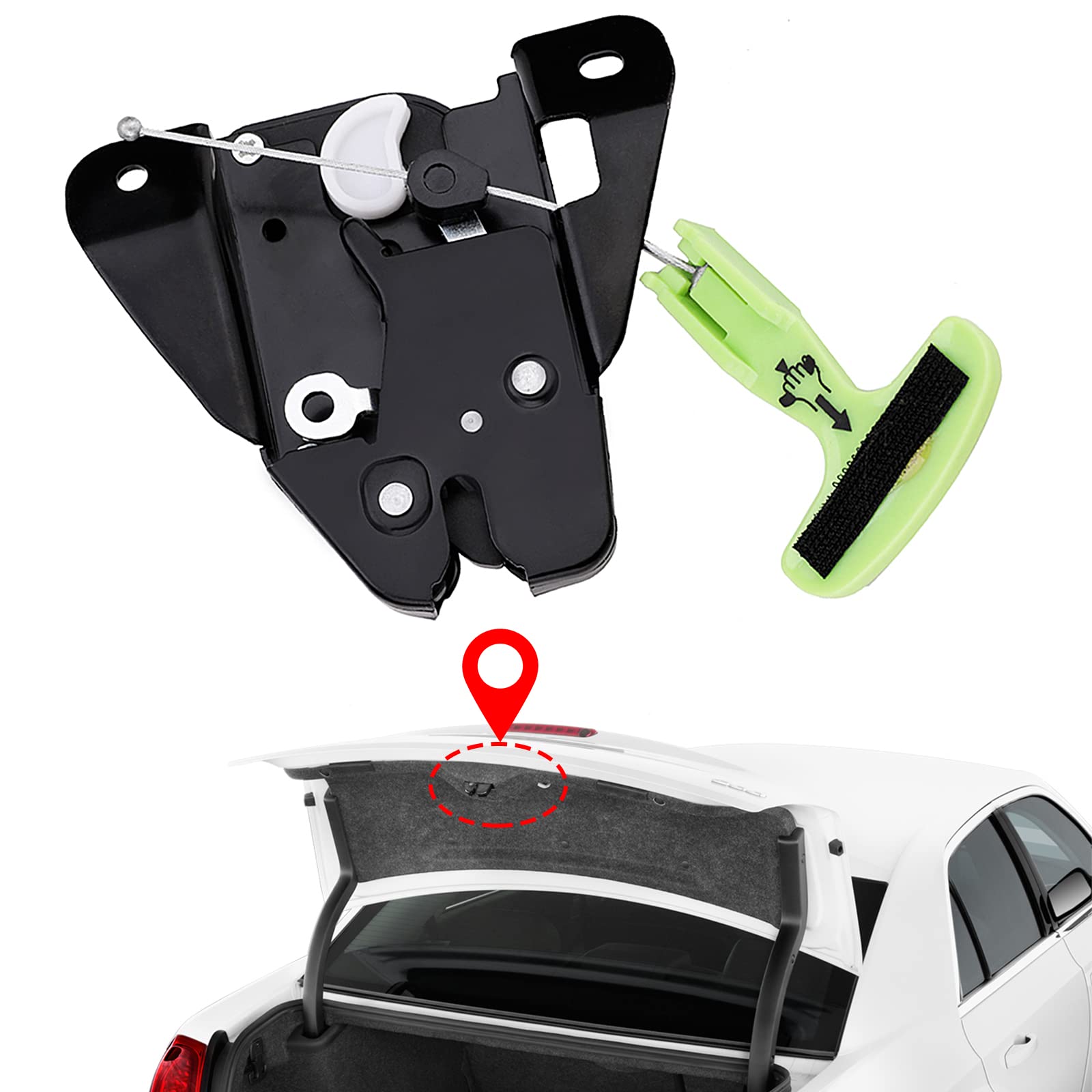 Trunk Lock Latch Actuator Motor For 2006-2018 Dodge Charger Rt Sxt Challenger Avenger Dart, 2011-2018 Chrysler 300 200 Tailgate Rear Truck Lock Assembly Trunk Actuator 5056244Aa 5056244Ab 931-714
