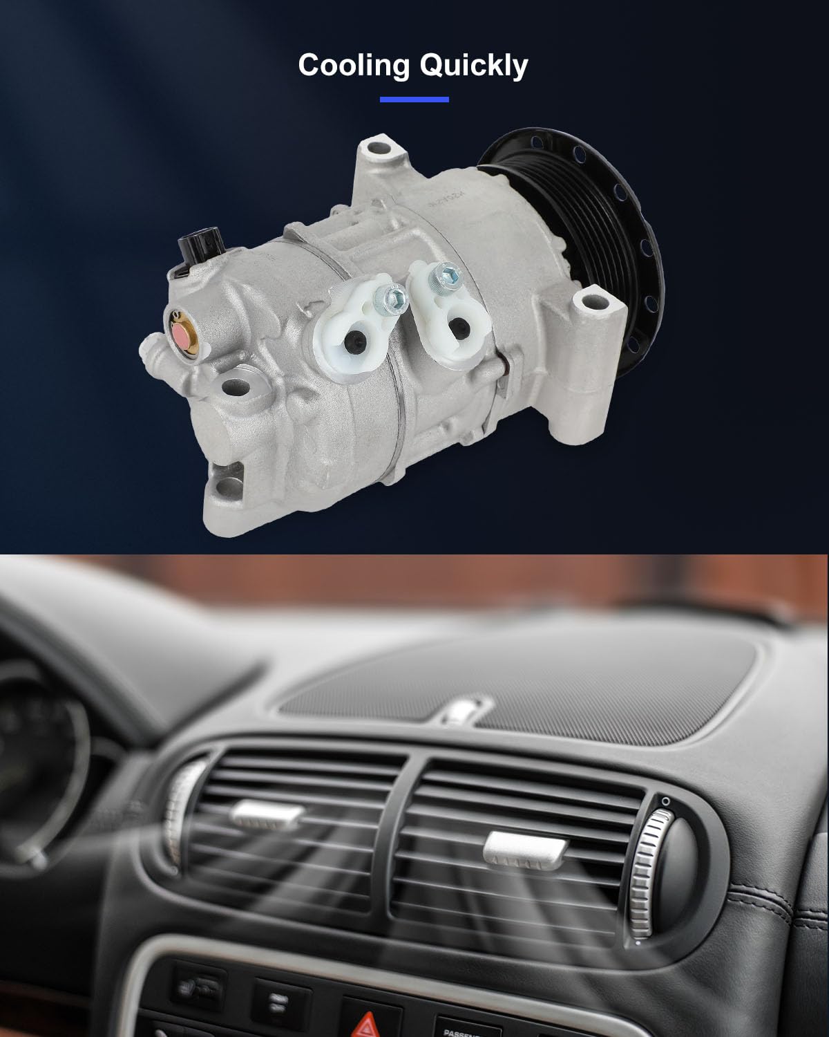 Eccpp A/C Compressor With Clutch 2007-2008 Fit For Dodge Caliber 1.8L 2.0L 2.4L 2007-2008 Fit For Jeep Patriot Compass 2.0L 2.4L