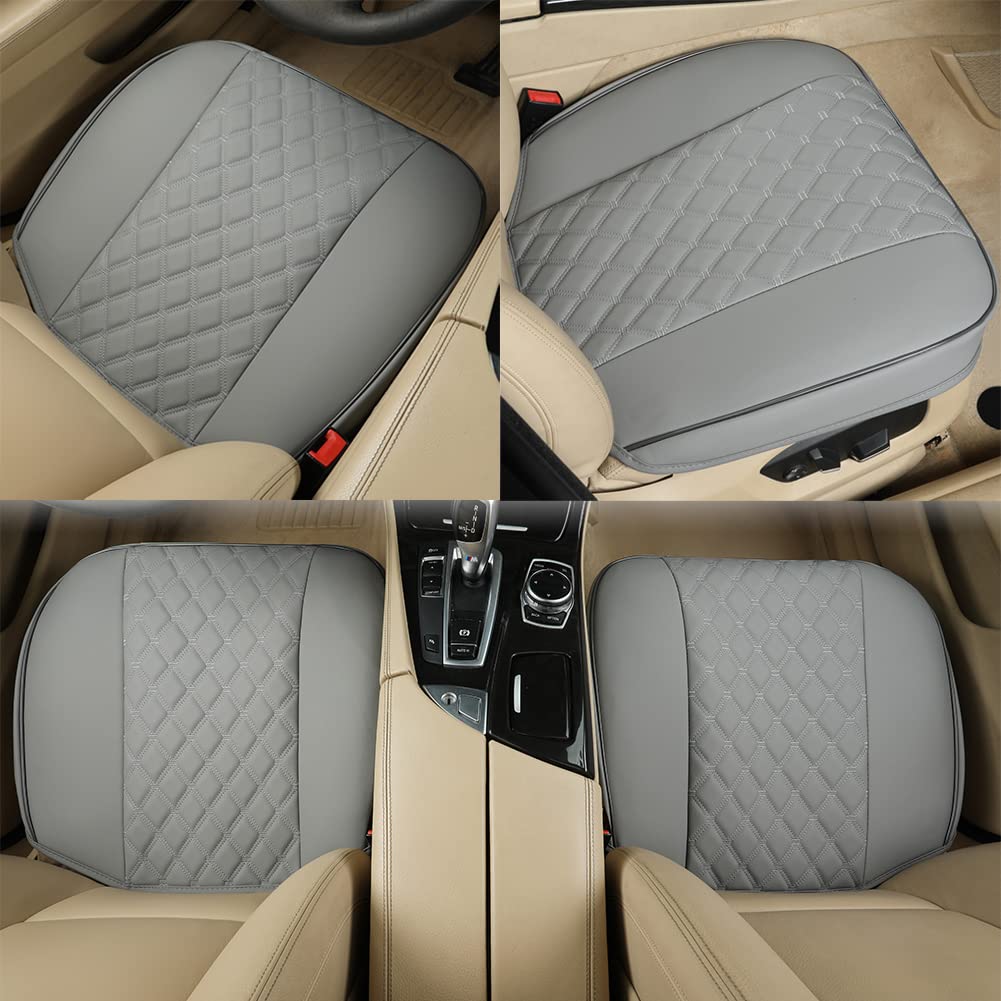 Black Panther 1 Pair Pu Car Seat Covers, Front Seat Protectors Compatible With 95% Vehicles,Diamond Pattern Embroidery,Anti-Slip