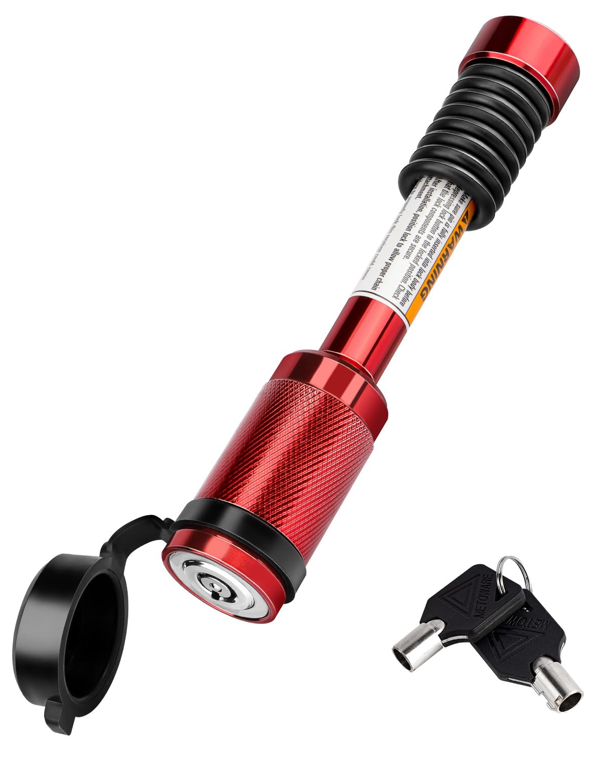 METOWARE Trailer Hitch Pin Lock, Tailer Receiver Lock Fits Class III/IV, 2, 2-1/2 Hitch Receiver with 5/8 Dia Pin and 8 Rattle R