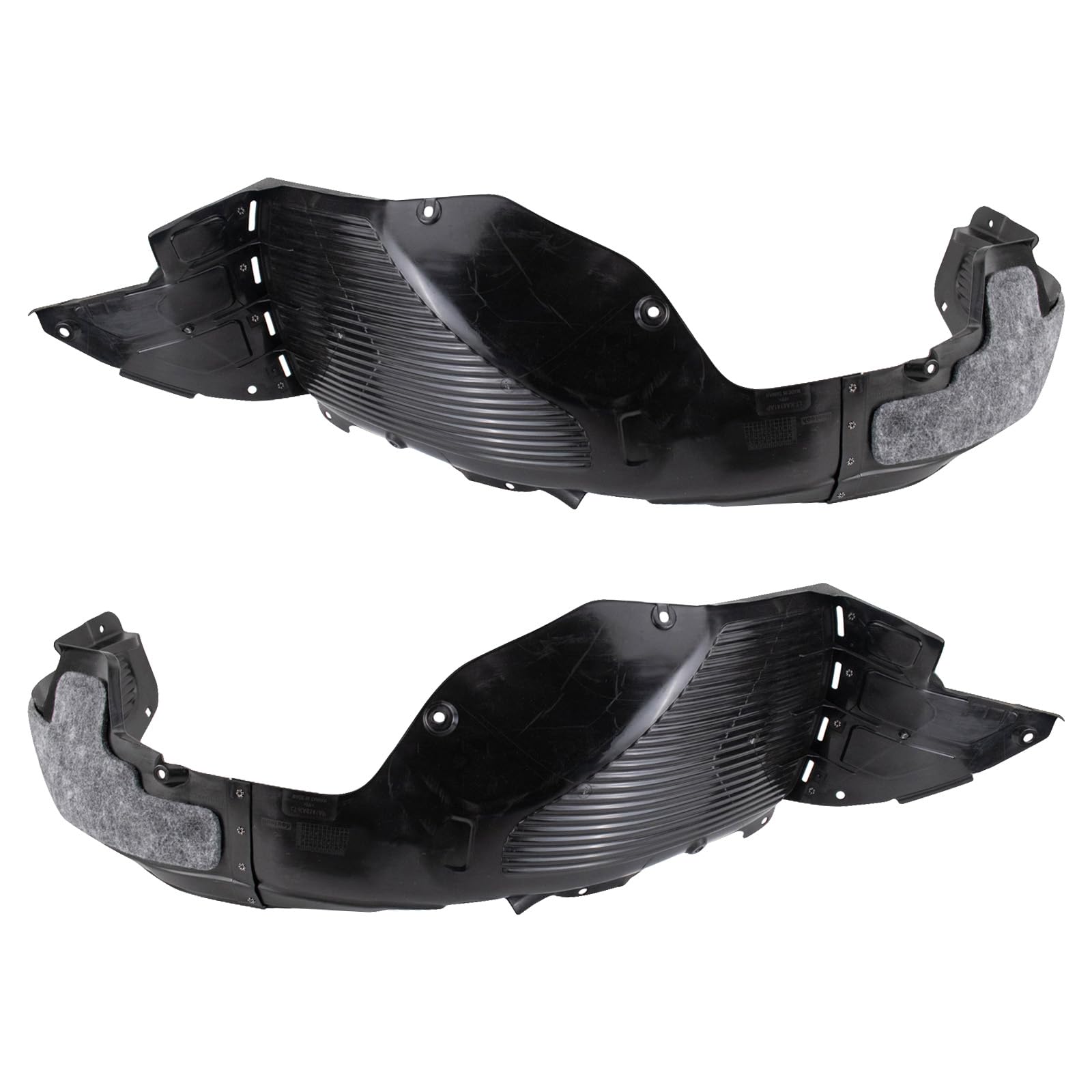 Trq Inner Fender Liner Set Compatible With 2017-2018 Kia Forte5 Ki1248155 Ki1249155