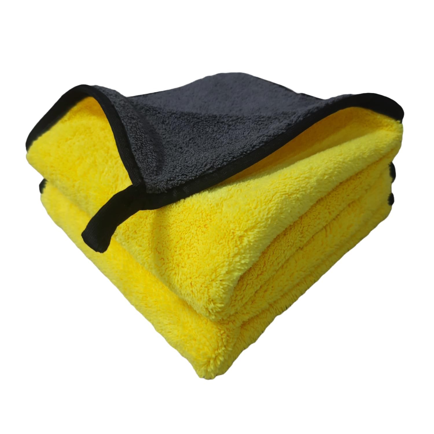 REVENANT SKINCARE Microfiber Cleaning Cloth Dual Layer Absorbent Towel for Car Bike Kitchen Glass Polishing and Dusting (2 Pcs |