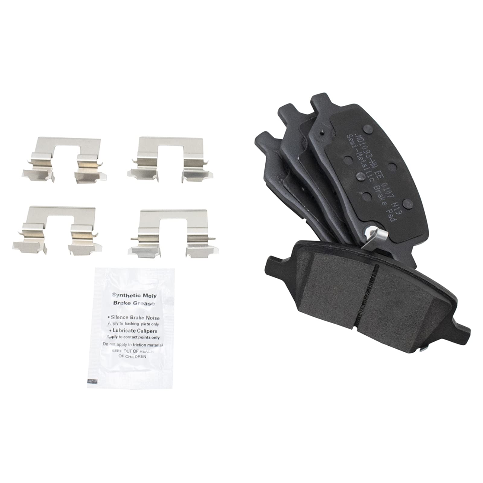 Trq Rear Brake Pad & Rotor Kit Brake Pads Brake Rotor Semi-Metallic Compatible With 2006-2007 Buick Terraza 2006-2008 Chevrolet
