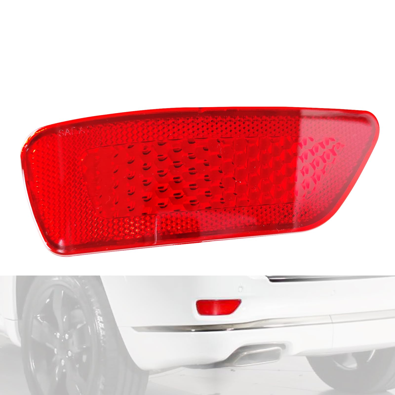 WGOHUI 57010721AC Left Driver Side Rear Bumper Trim Reflector Compatible with Jeep Grand Cherokee 2011-2021, Jeep Compass 2011-2