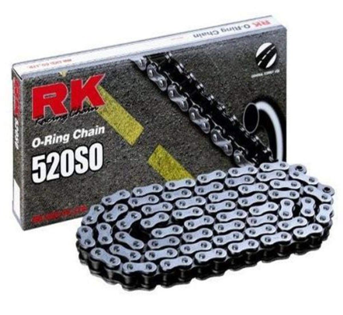 Rk Racing Chain 520-So-86 (520 Series) Steel 86 Link Traditional Street And Off-Road O-Ring Chain With Connecting Link