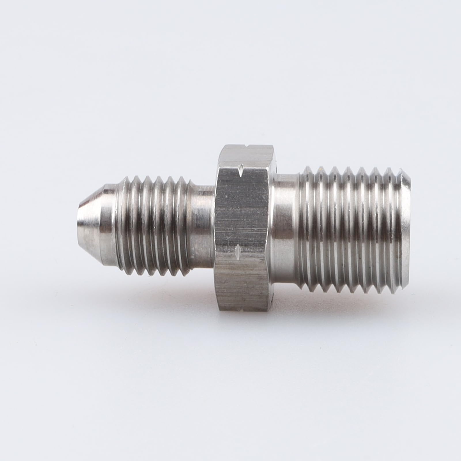 AC PERFORMANCE -3 AN Male Flare to M12x1.25 Inverted Seat Straight Stainless Steel AN3 Male Thread Flare Brake Line Union Tube H