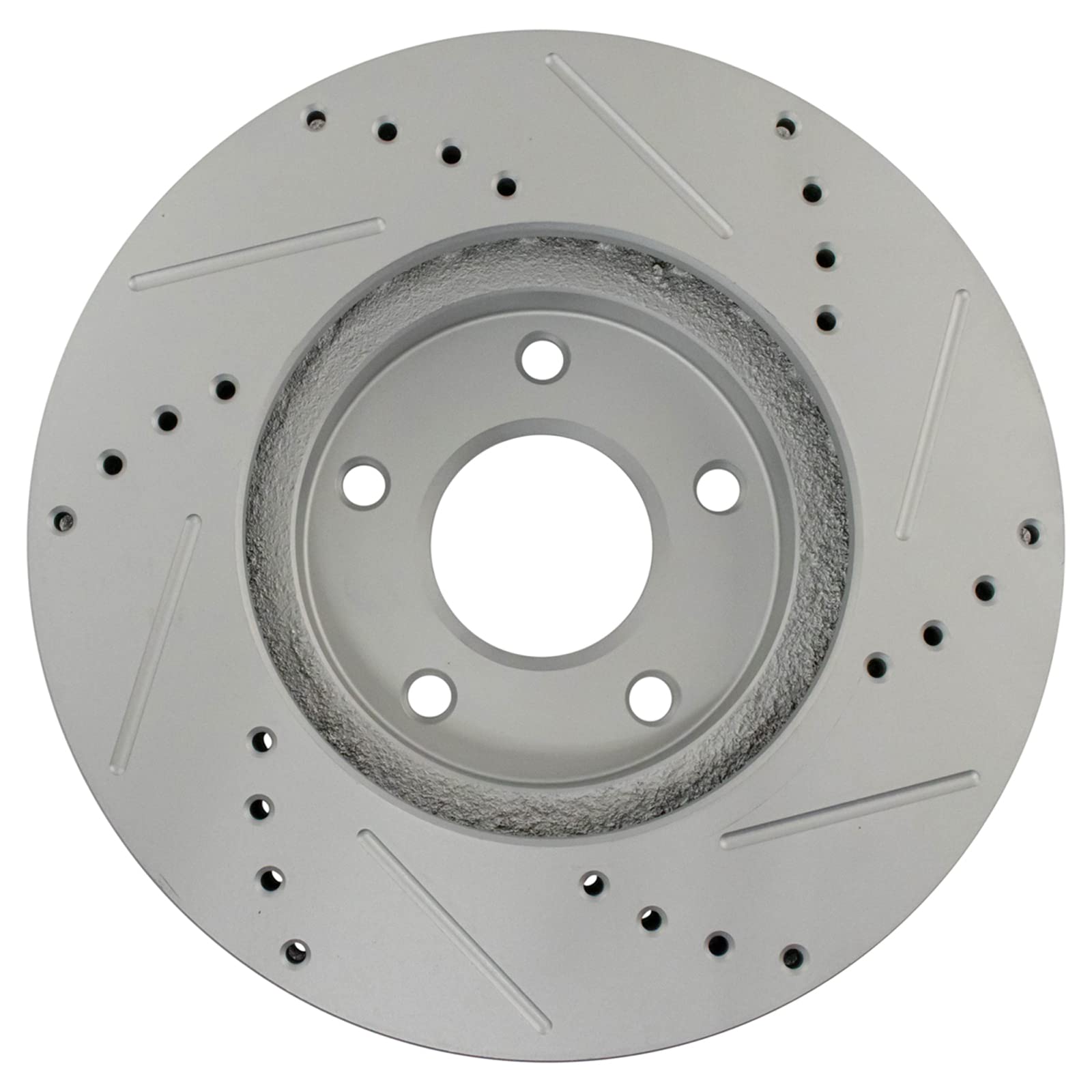 Trq Front Performance Brake Rotors Set Premium G-Coated Cross Drilled & Slotted Compatible With 2003-2004 Infiniti M45 2002-2006