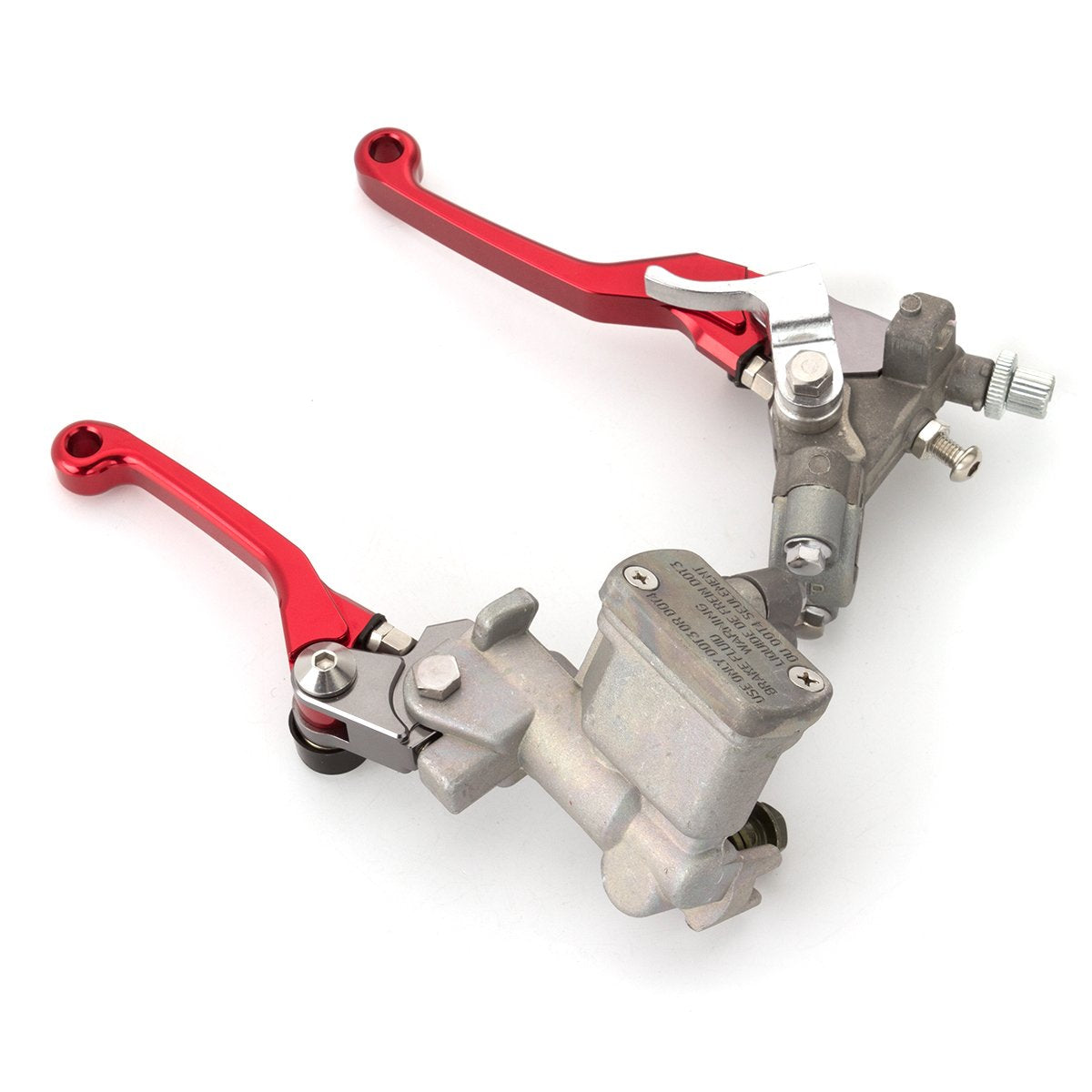 FXCNC Motorcycle Brake Master Cylinder Reservoir Clutch Lever, Aluminum, Red, Fits CR125R, CR250R, CRF150R/250R/450R, CR80R/85