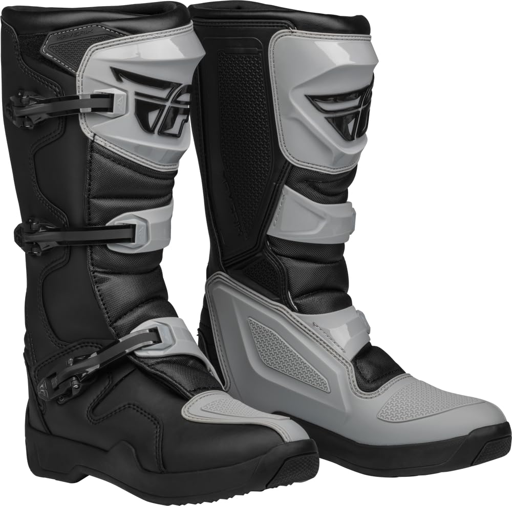 Fly Racing Maverik Lt Motocross Boots (Black/Grey Lt, Us 13)