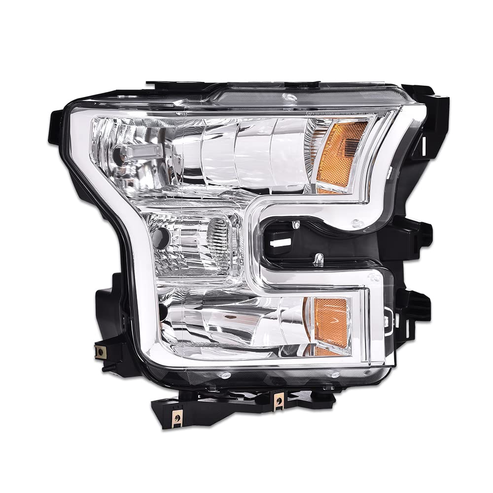 PIT66 Front Headlight Assembly Headlamp Right Side Compatible with Ford F150 2015 2016 2017 (Do not fit models with LED or HID H