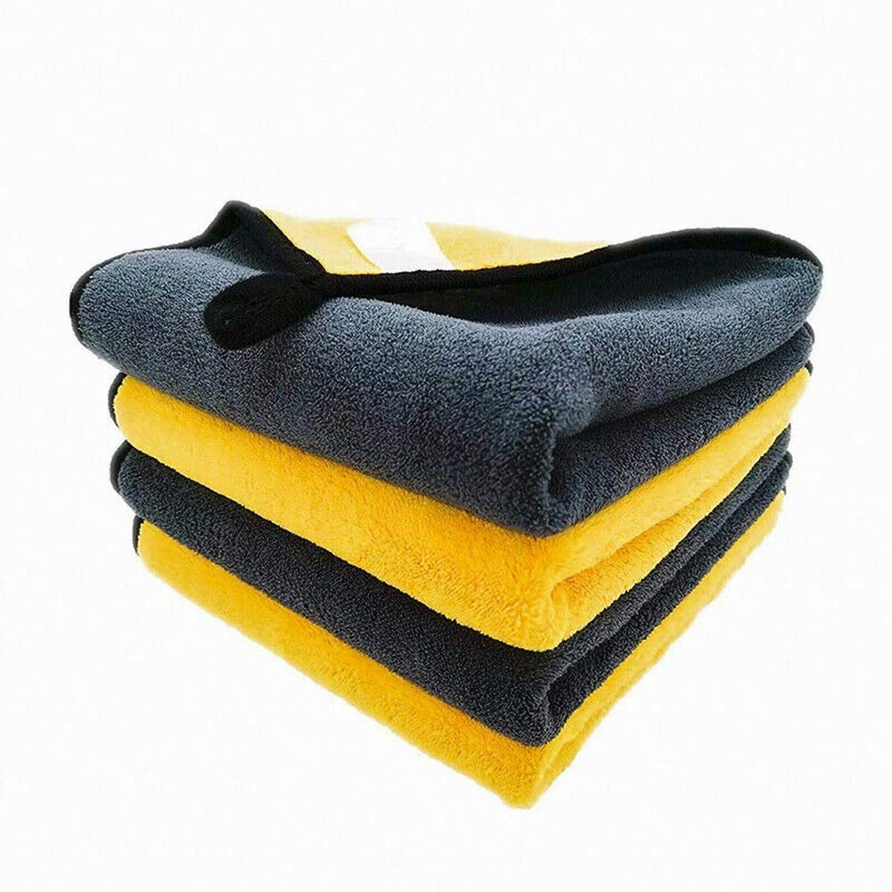 4PCS Doublesided Microfiber Absorbent Towel Car Wash Pet Cleaning Towel Cloth