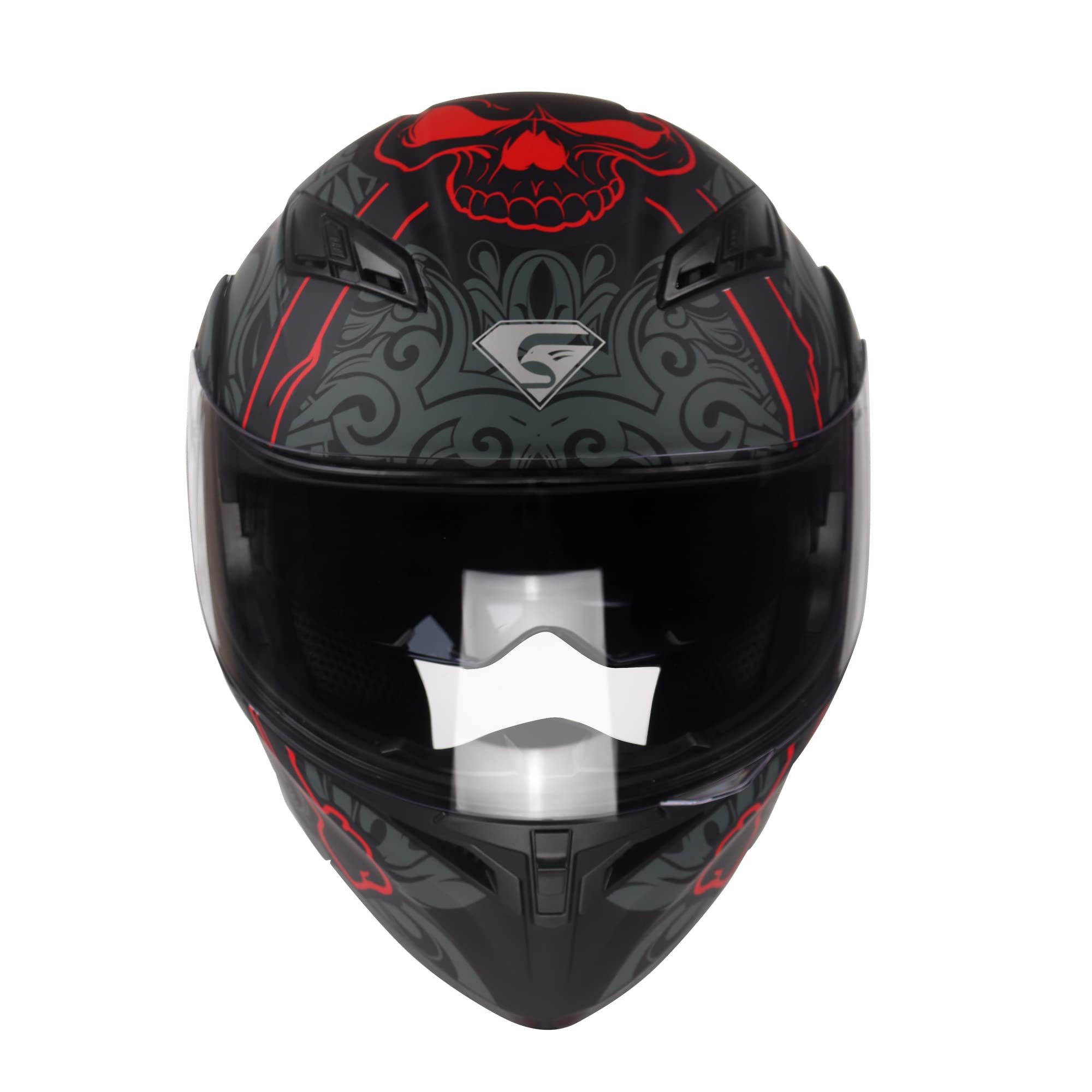 KYPARA Dual Visor Modular Full Face Helmet, DOT Certified, Large, Multi-Color, Model Lucifer, ABS Material