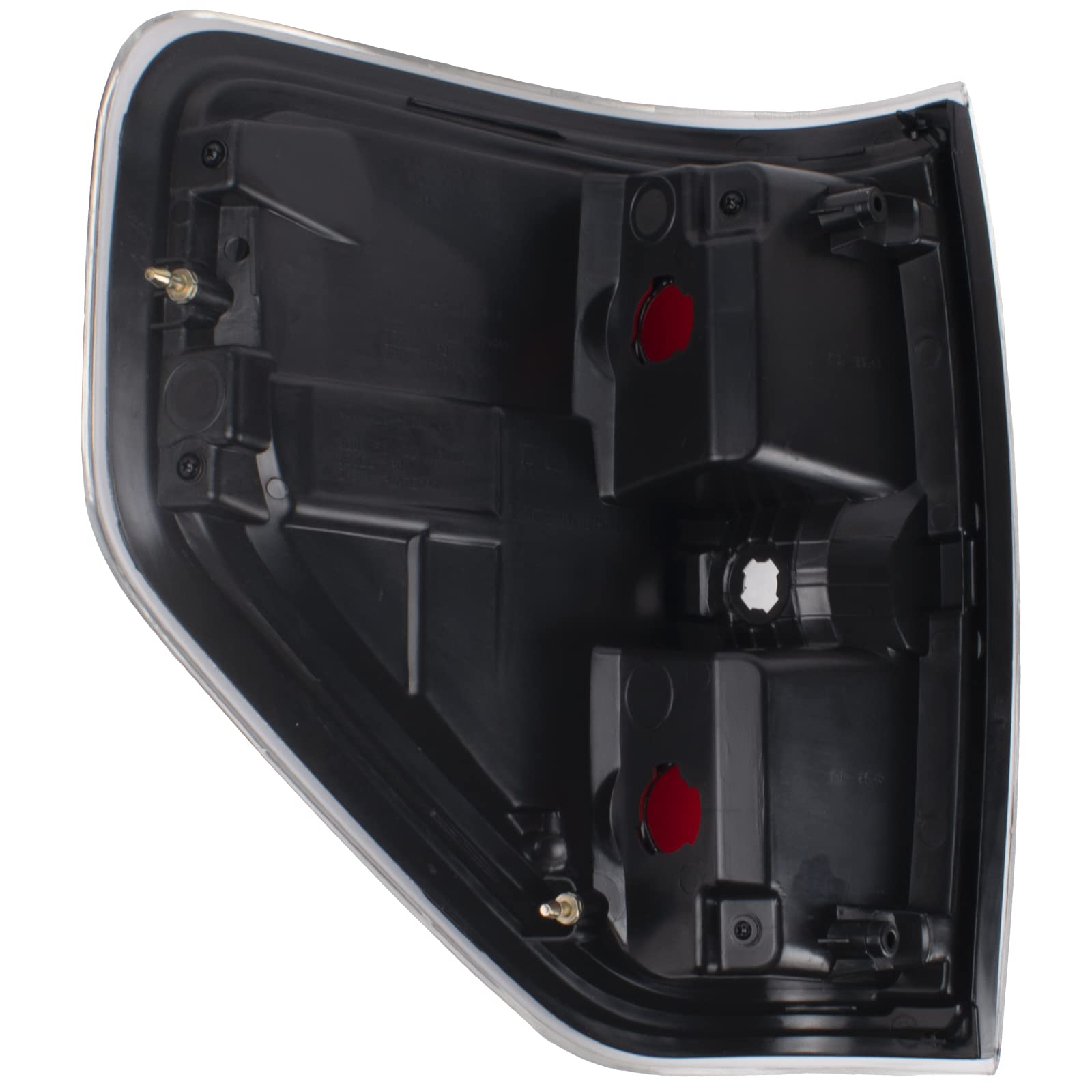 Boine Compatible With 2009 2010 2011 2012 2013 2014 Ford F150 F-150 Right Passenger Side Tail Light Housing - Chrome Trim