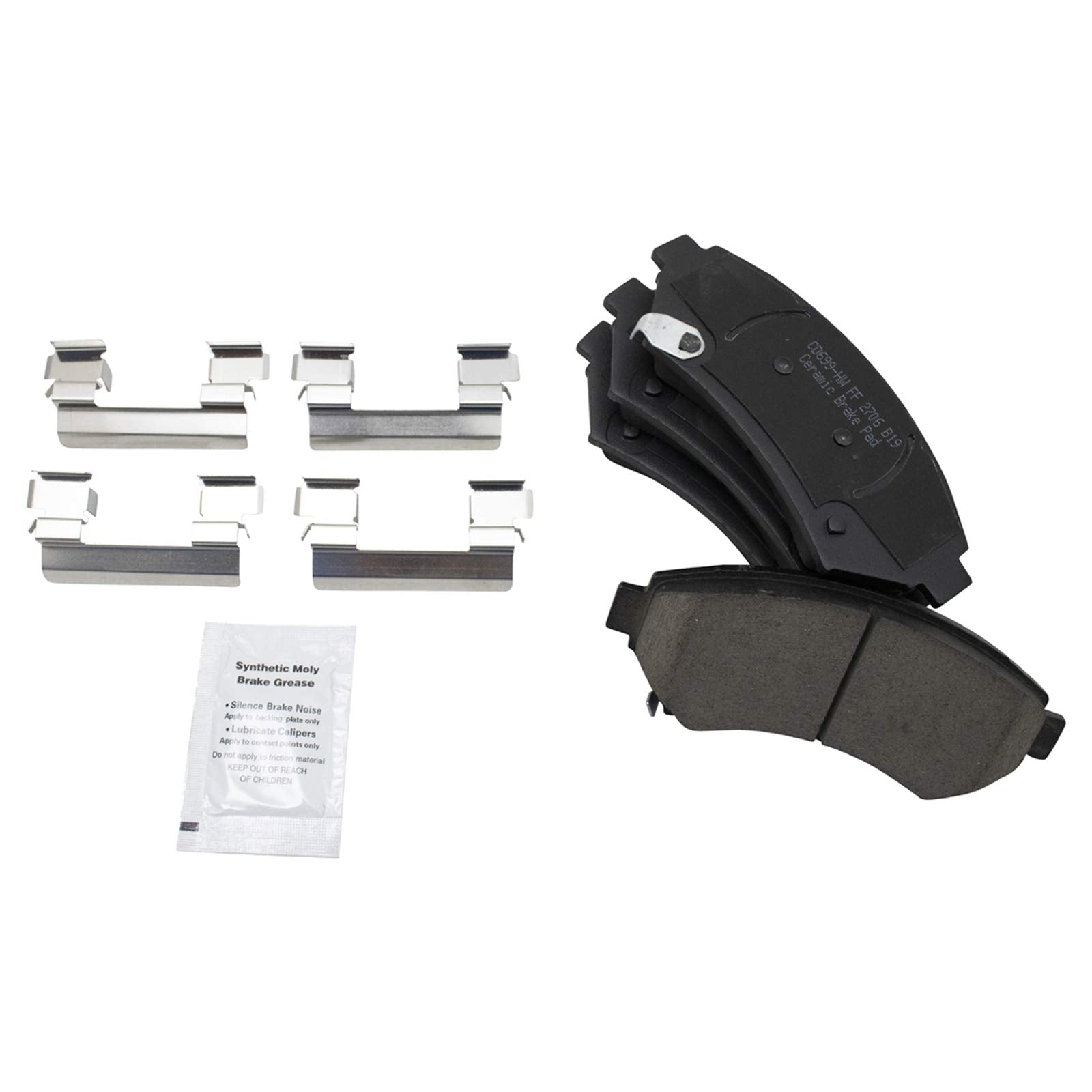 Trq Front Ceramic Brake Pad & Rotor Kit Set Compatible With Buick Chevy Olds Pontiac