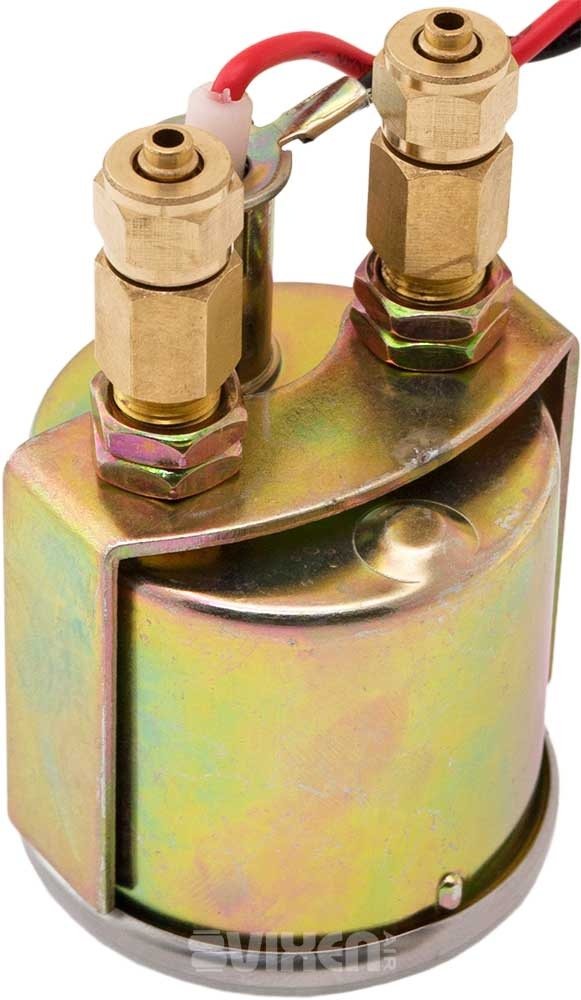 Vixen Air One 2' Dual Needle Air Pressure White Gauge With Two Momentary Switches And Metal Dash Panel Kit Vxf1Gp2Rkw
