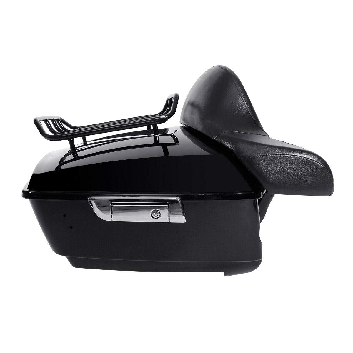 SLMOTO King Tour Pack Trunk w/Premium Tour Pack Luggage Rack Trunk Wrap Backrest Fit for Harley CVO Road King Road Glide Street