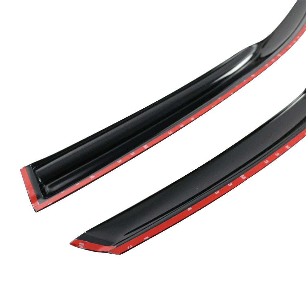 Ikon Motorsports Window Visors Compatible With 2013-2017 Honda Accord 9Th Gen Sedan Only, Acrylic Smoked Jdm Stick On External W