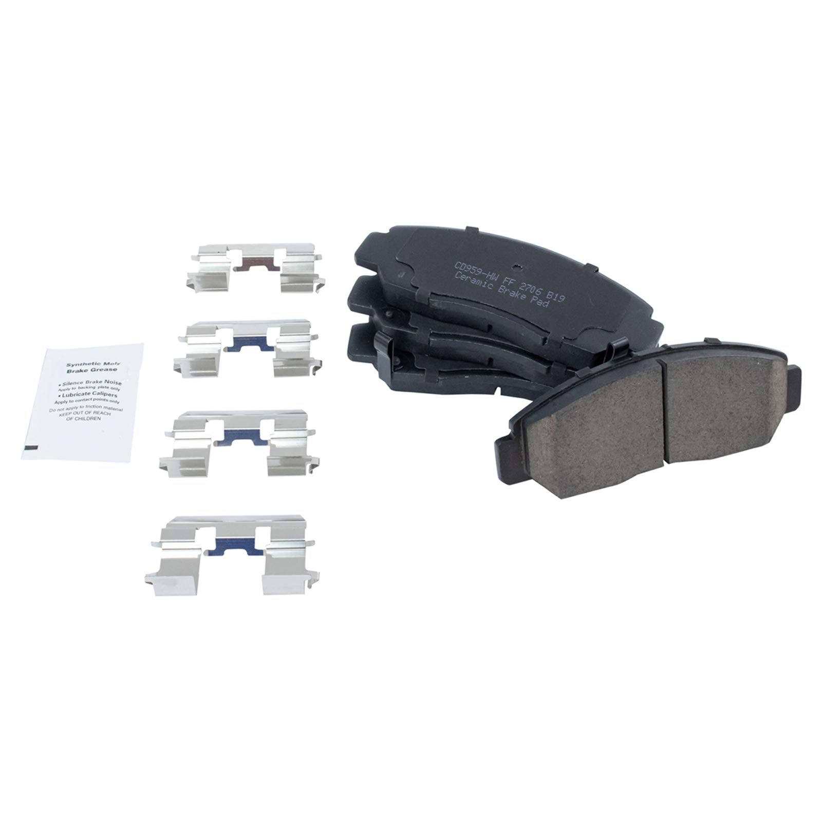 Trq Front Brake Pads Ceramic Compatible With 2003-2007 Honda Accord 2006-2010 Civic