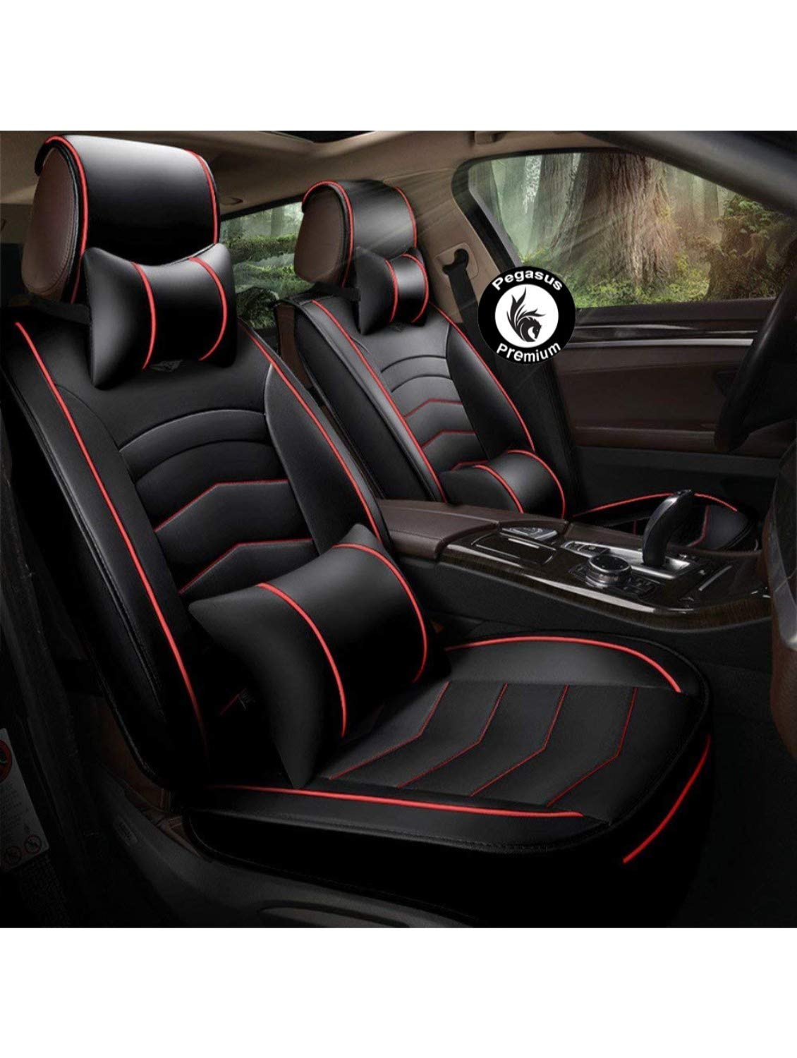 Pegasus PremiumPremium PU Leather Car Seat Cover for Chevrolet Cruze (Red Black)