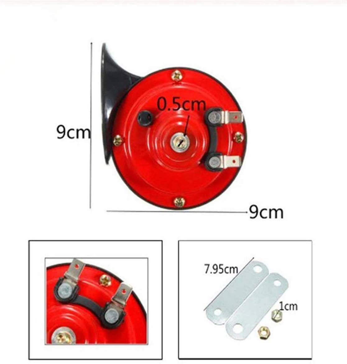 300db Double Horn Pack (12v, Waterproof) - Trucks, Trains, Ships; Motorcycles, Alternate Car Parts (Red)
