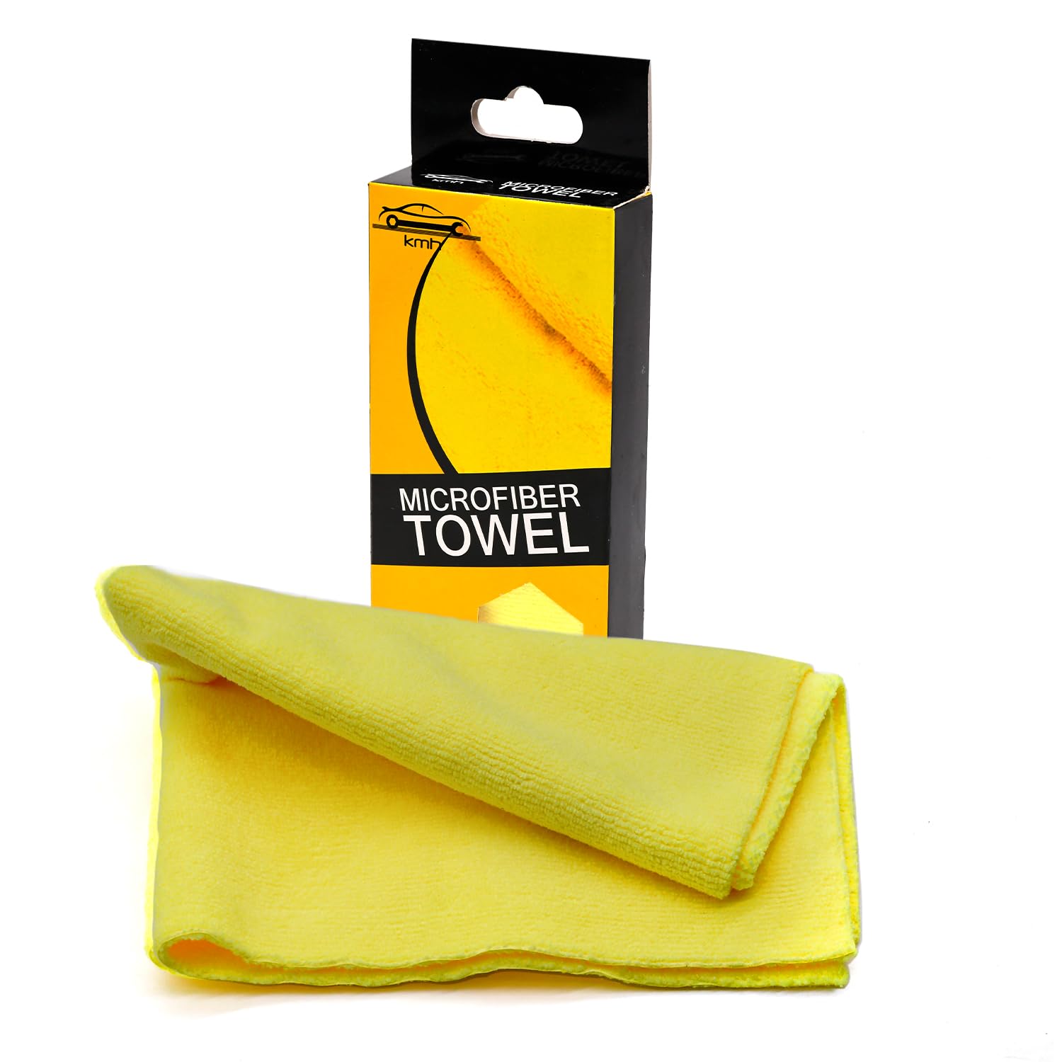 KMH Super Soft Microfiber Cleaning Cloth 350 GSM for Car & Motorbike Set of 1 (40 x 40 cm) EDGELESS Towel for Home & Kitchen, M
