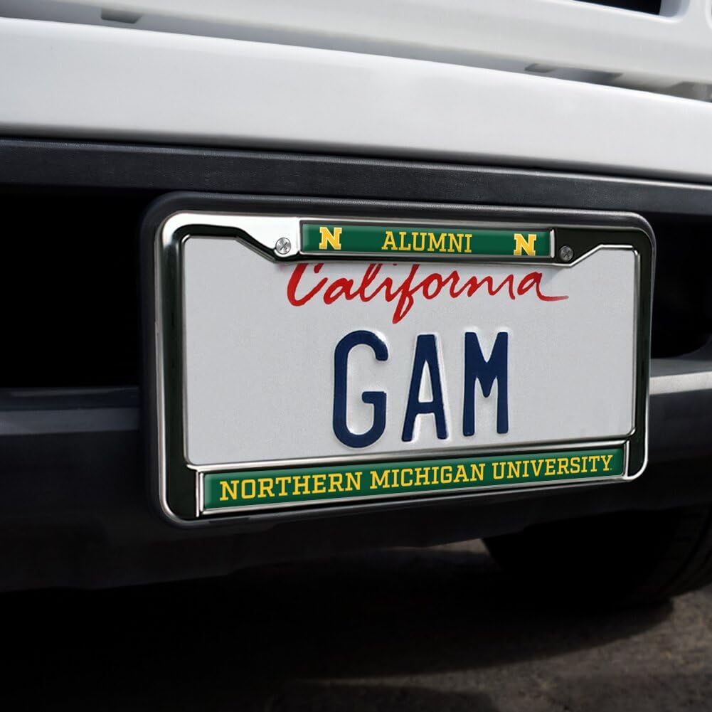 GRAPHICS & MORE Metal License Plate Frame - Northern Michigan Wildcats Alumni Design