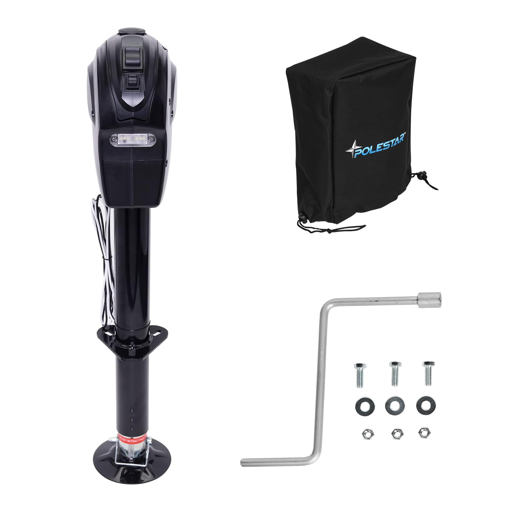 Polestar Electric Trailer Jack With Backlit Control Touch Panel, 5000Lbs Electric Power A-Frame Tongue Jack With Waterproof Cove