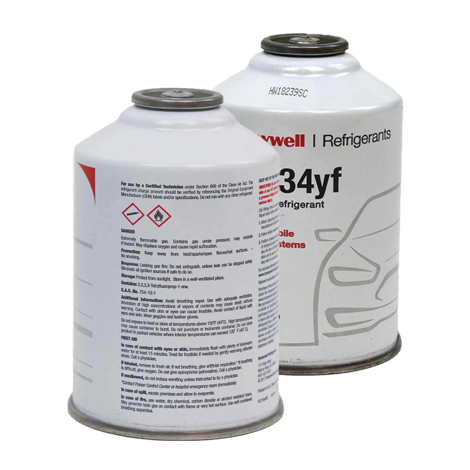 Zeror Genuine R1234Yf In 8Oz Ssv Cans | Cans With Zeror Service Label (2 Cans)