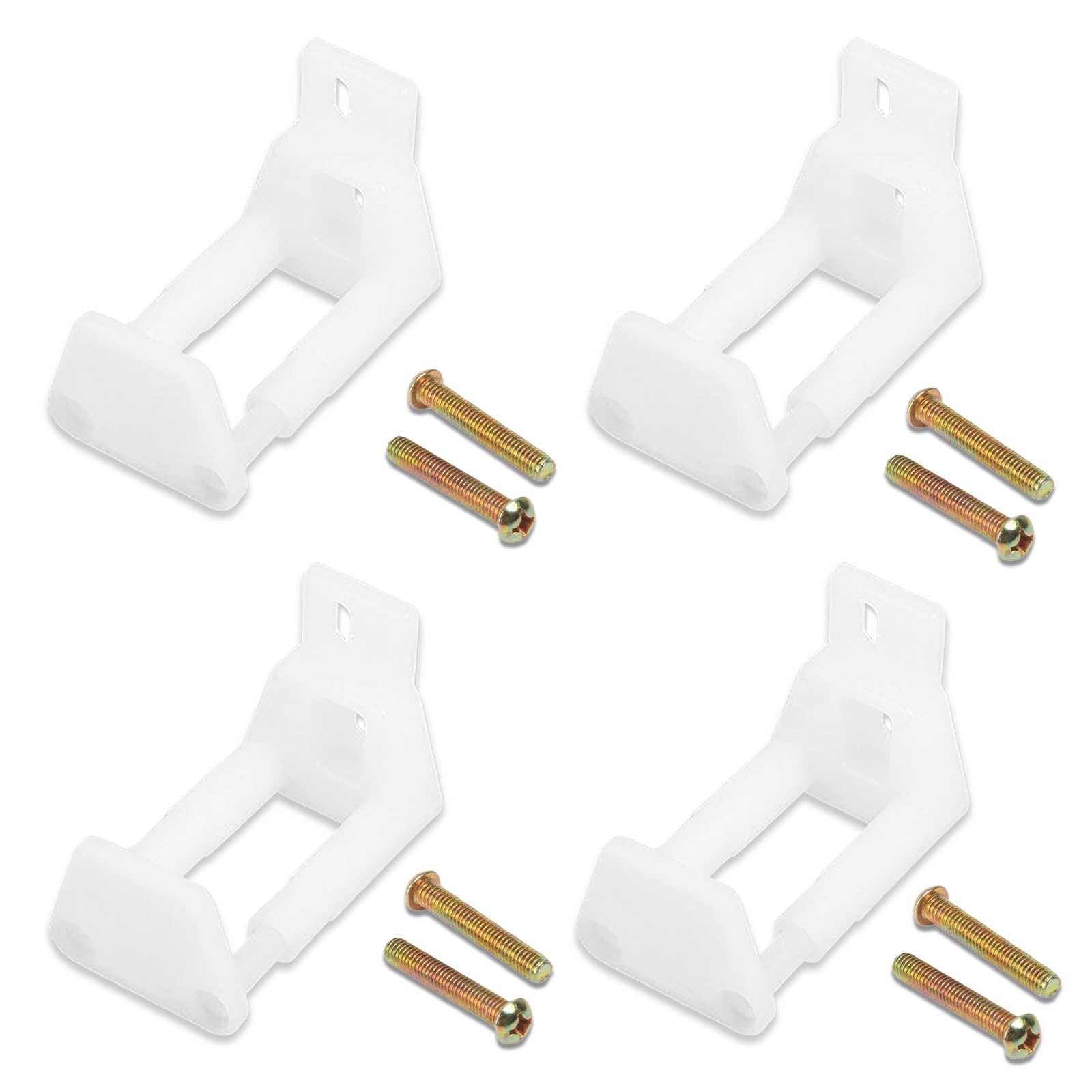 HAVANSIDY 4PCS RV Sliding Door Guide, Sliding Barn Door Hardware with Screws, White
