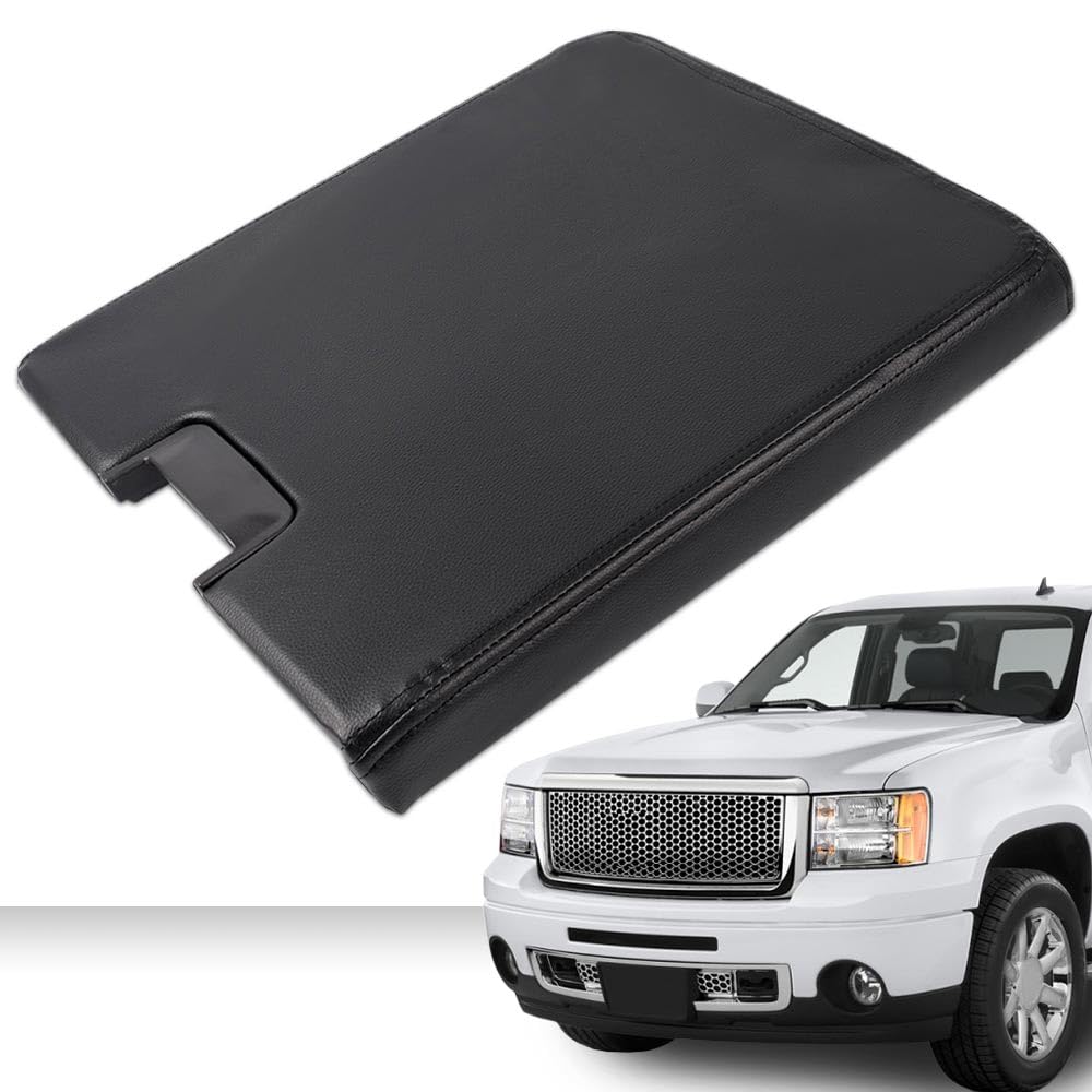 Pit66 Center Console Lid Armrest Cover, Compatible With 2008-2014 Chevy Silverado Gmc Sierra/ 07-13 Tahoe Avalanche Yukon(Xl), B