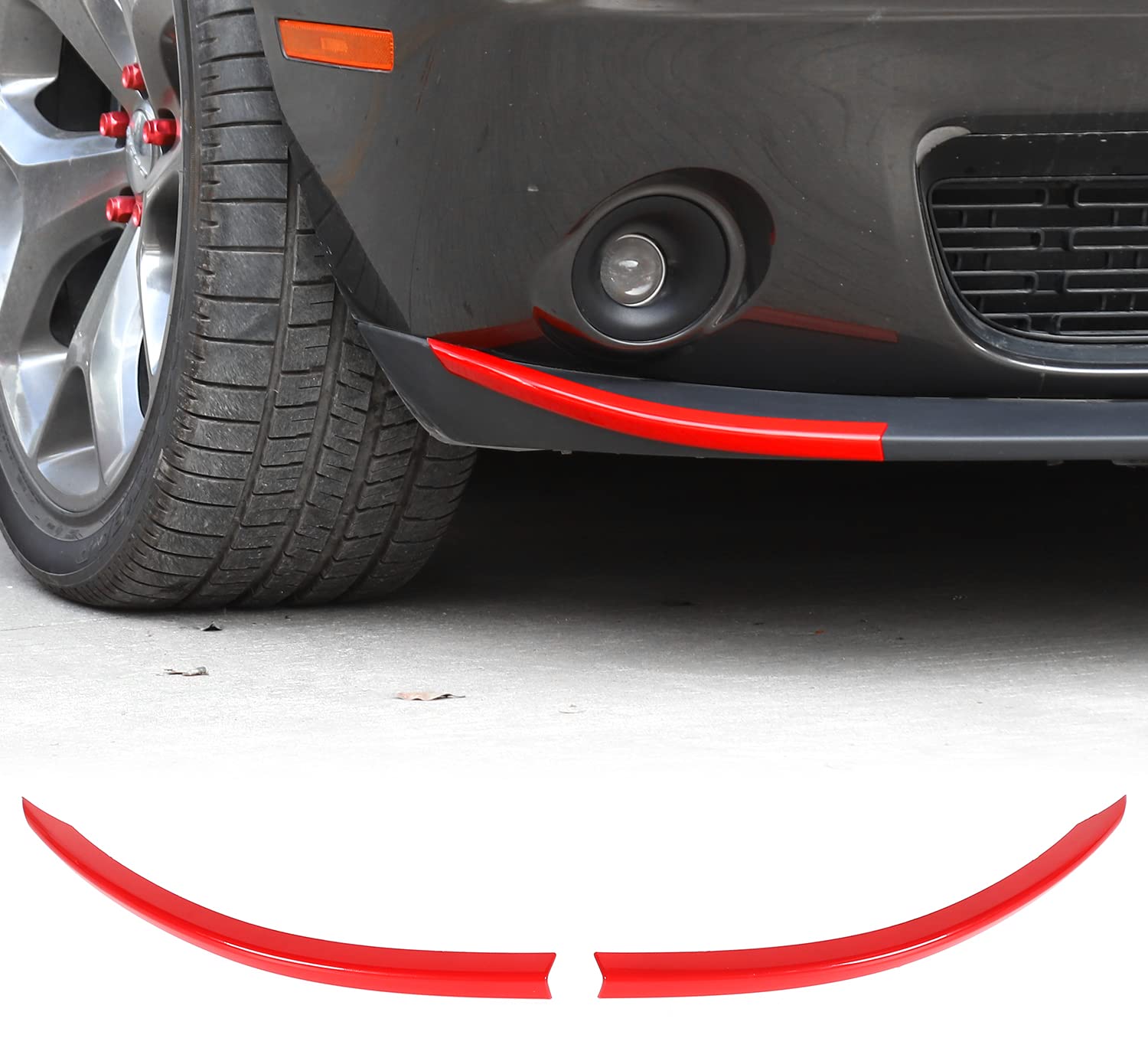 Voodonala For Dodge Challenger 2015-2023 Front Bumper Lip Splitter Protector Cover Compatible With Dodge Challenger 2015-2023(Re