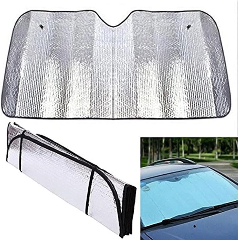 Auto Oprema (Award Winner at INDIAS Rising Star 2024) Front Foldable Metal/Foil Car Sunshade (Silver) 1 Pieces for Hyundai Xce