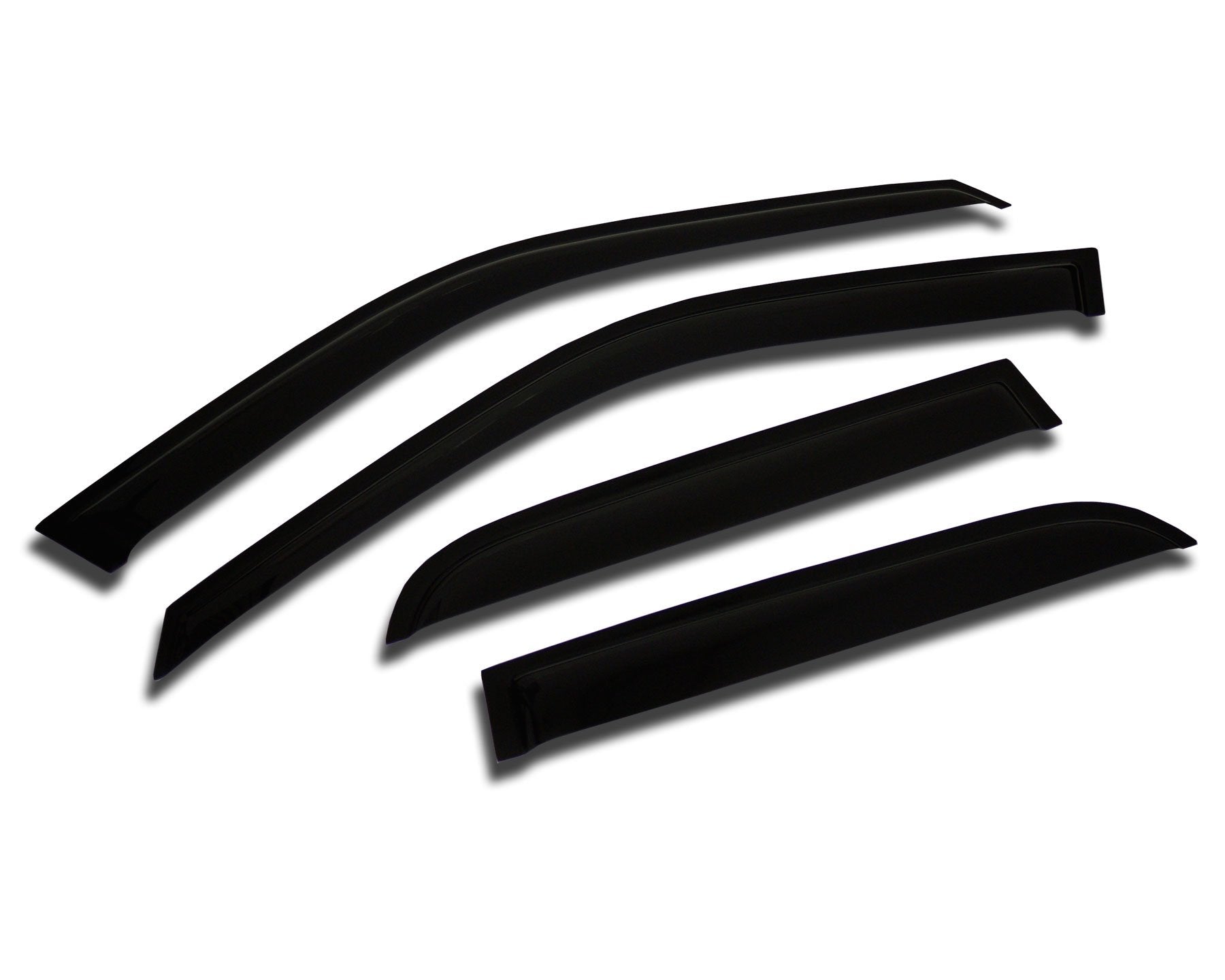Outside Mount Car Window Rain Guards Compatible With Gmc Sierra 1500 Crew Cab 2017-2018 | Tape-On | Rain Shields Window Visor Wi