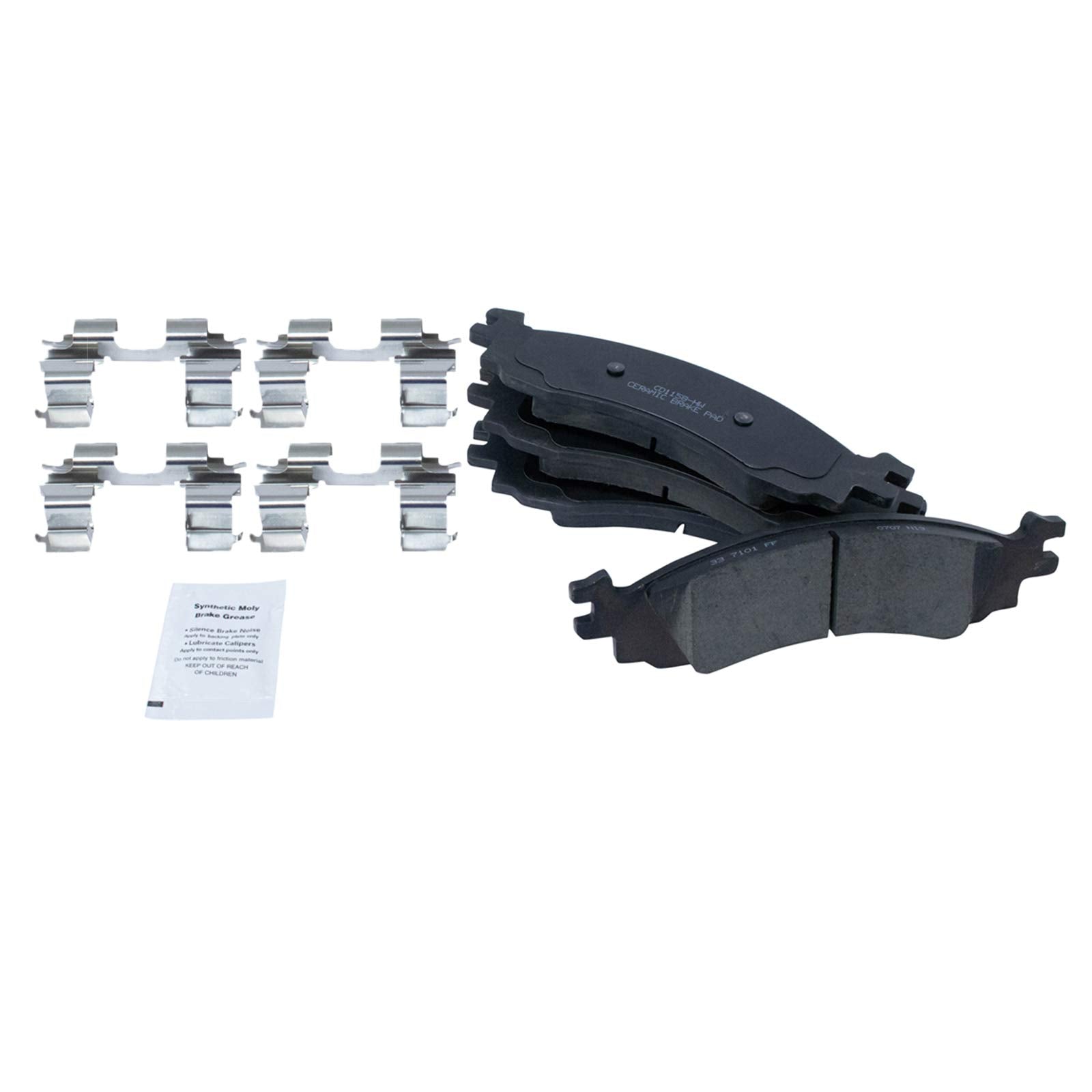 Trq Front Brake Pad & Rotor Kit Brake Pads Brake Rotor Ceramic Compatible With 2010-2012 Ford Taurus